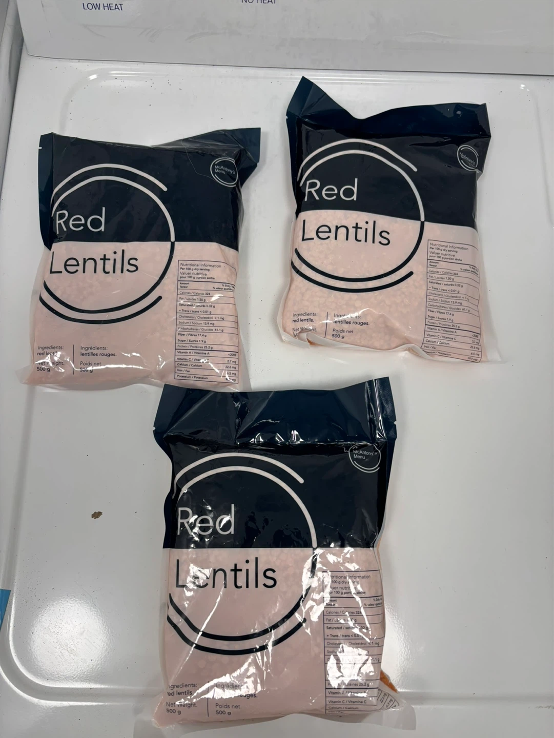 3 x McAntony's Red Lentils - 500g each - photo 3