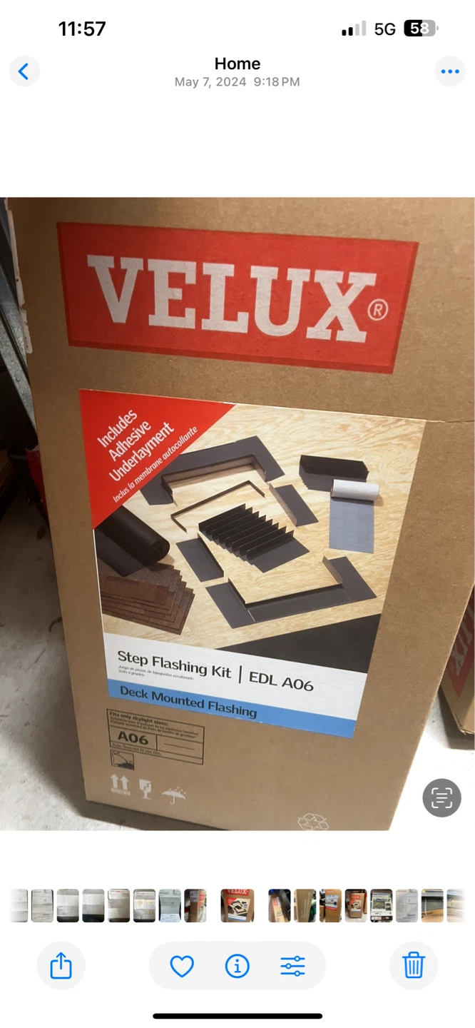 VELUX Deck Mounted Skylight Step Flashing Kit EDL A06 - photo 4