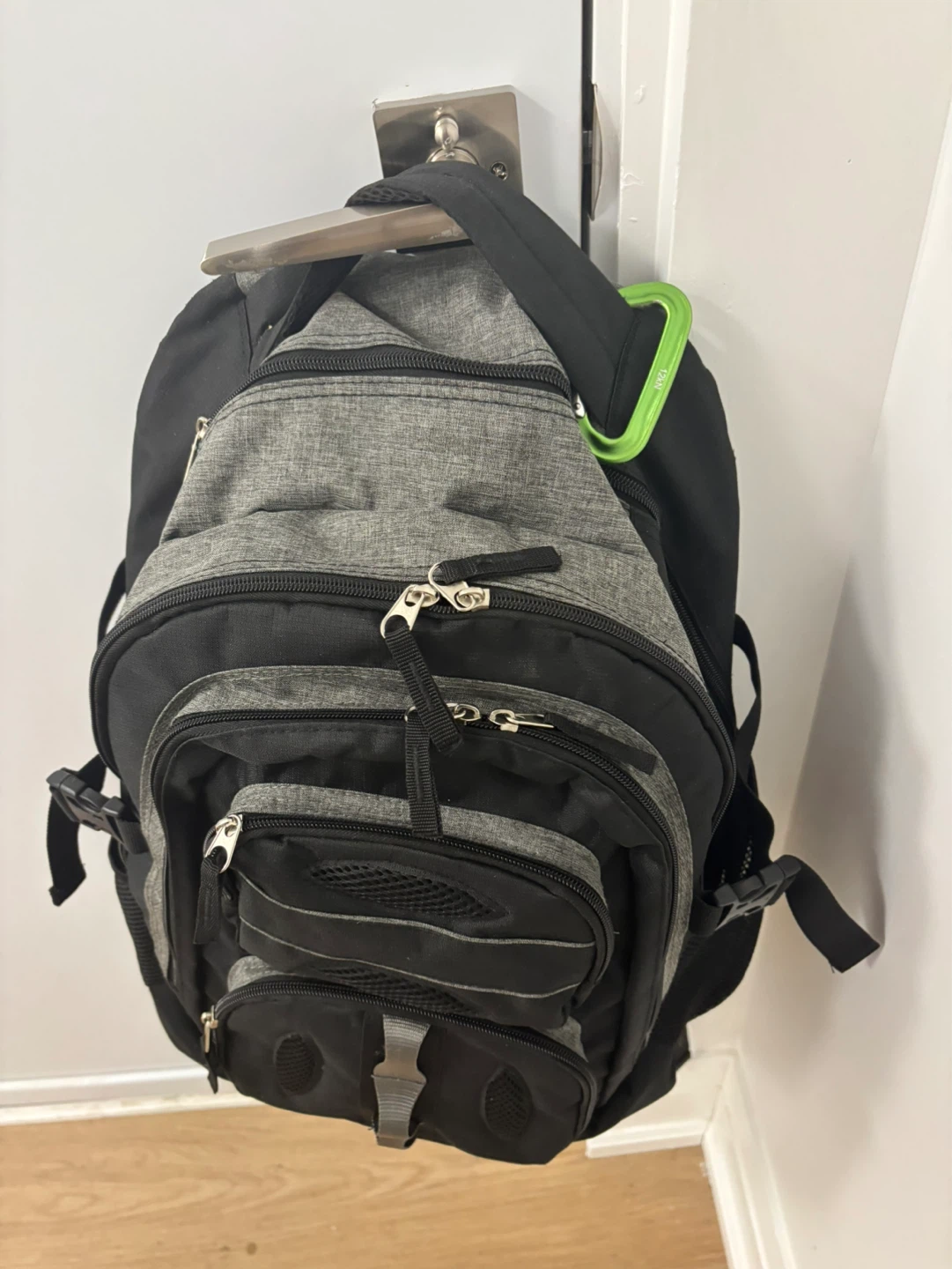 Grey and Black Backpack in good condition - photo 5