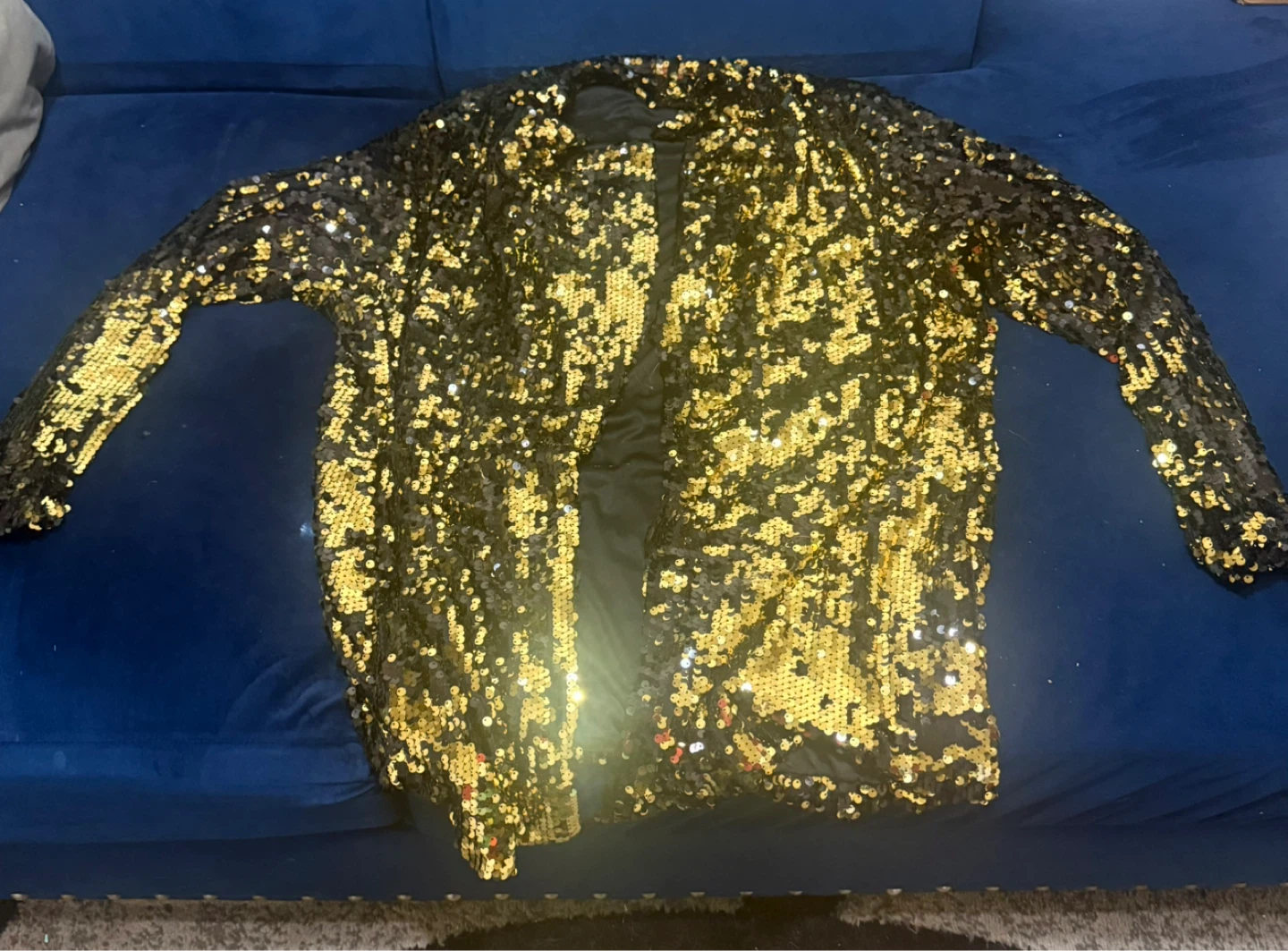 Black and Gold Sequin Jacket