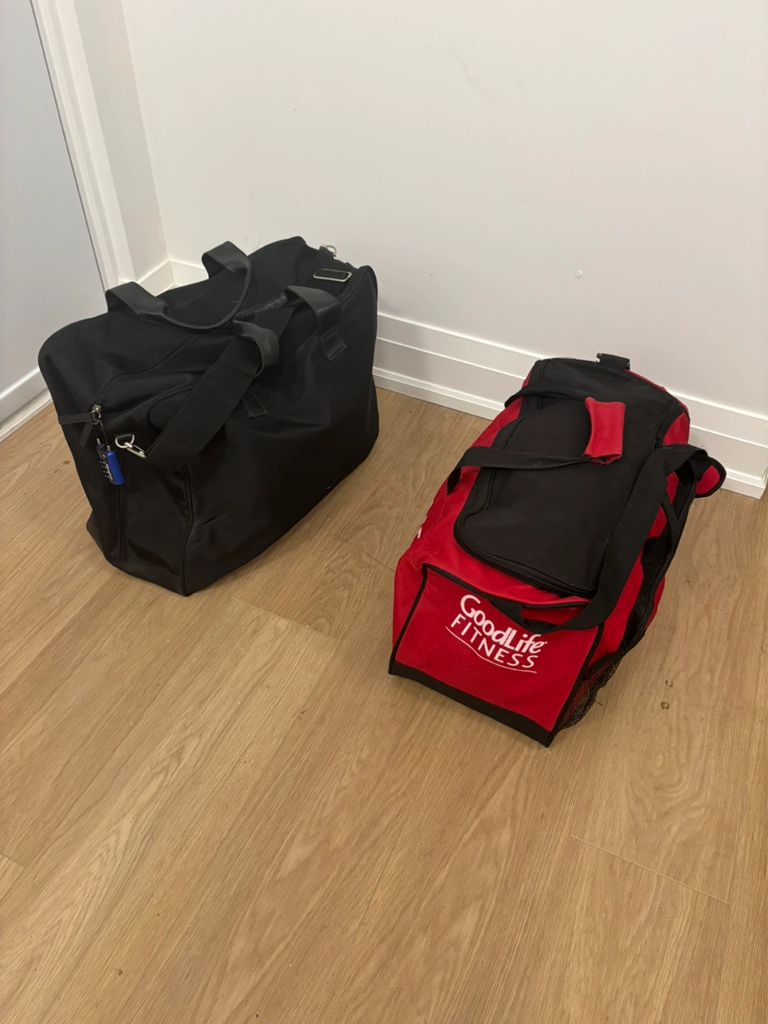 2 GoodLife Fitness Duffel Bags - Red & Black