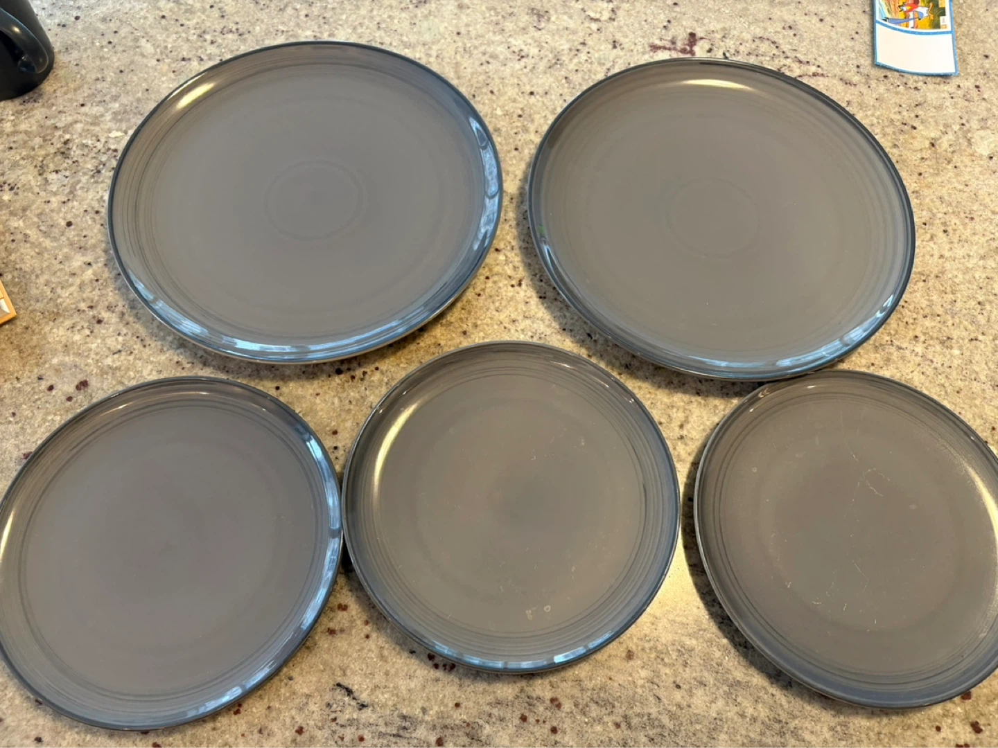 Royal Doulton Grey Plates (Set of 5) dinner and salads