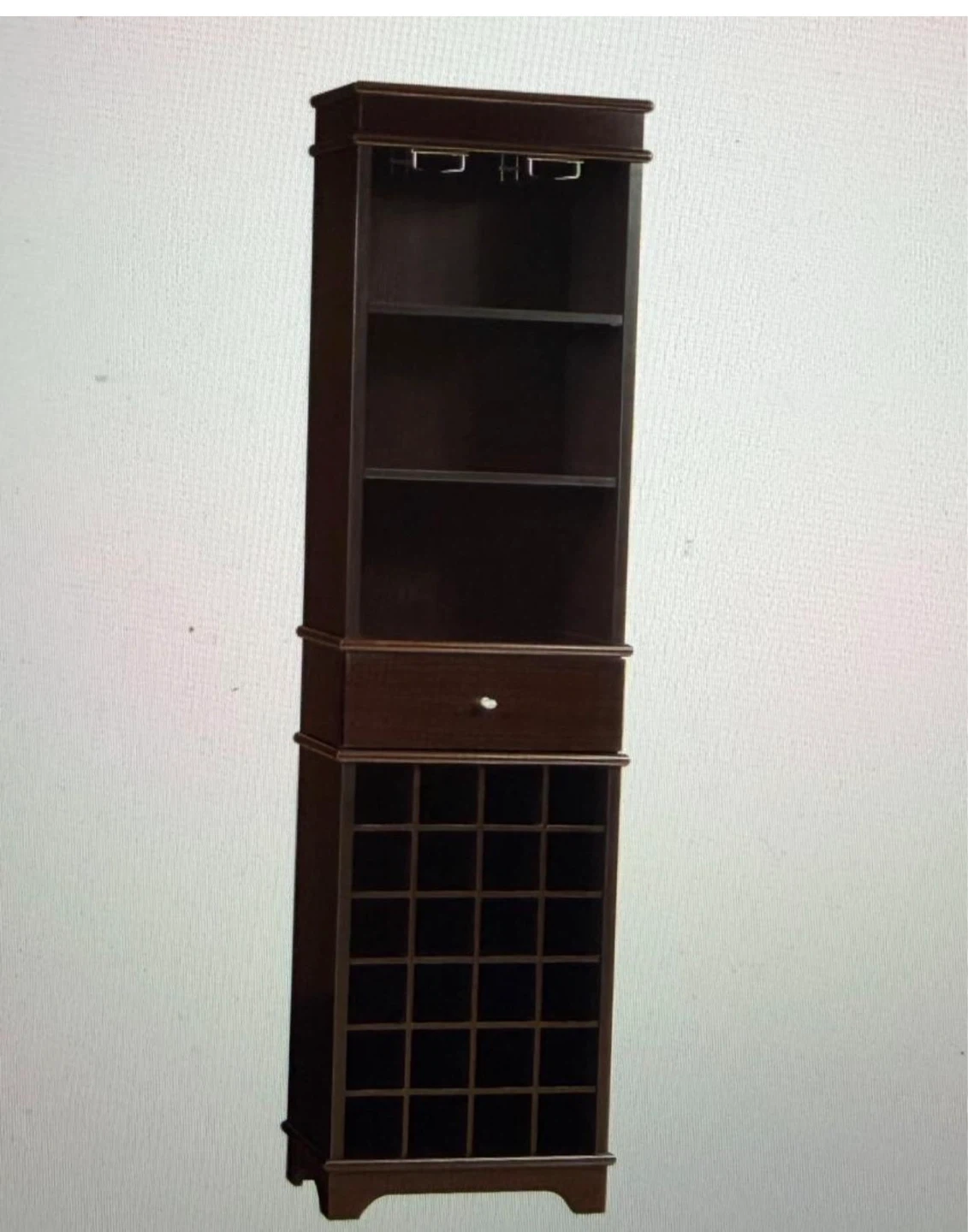 Black Wine Cabinet with Glass Holders - photo 2