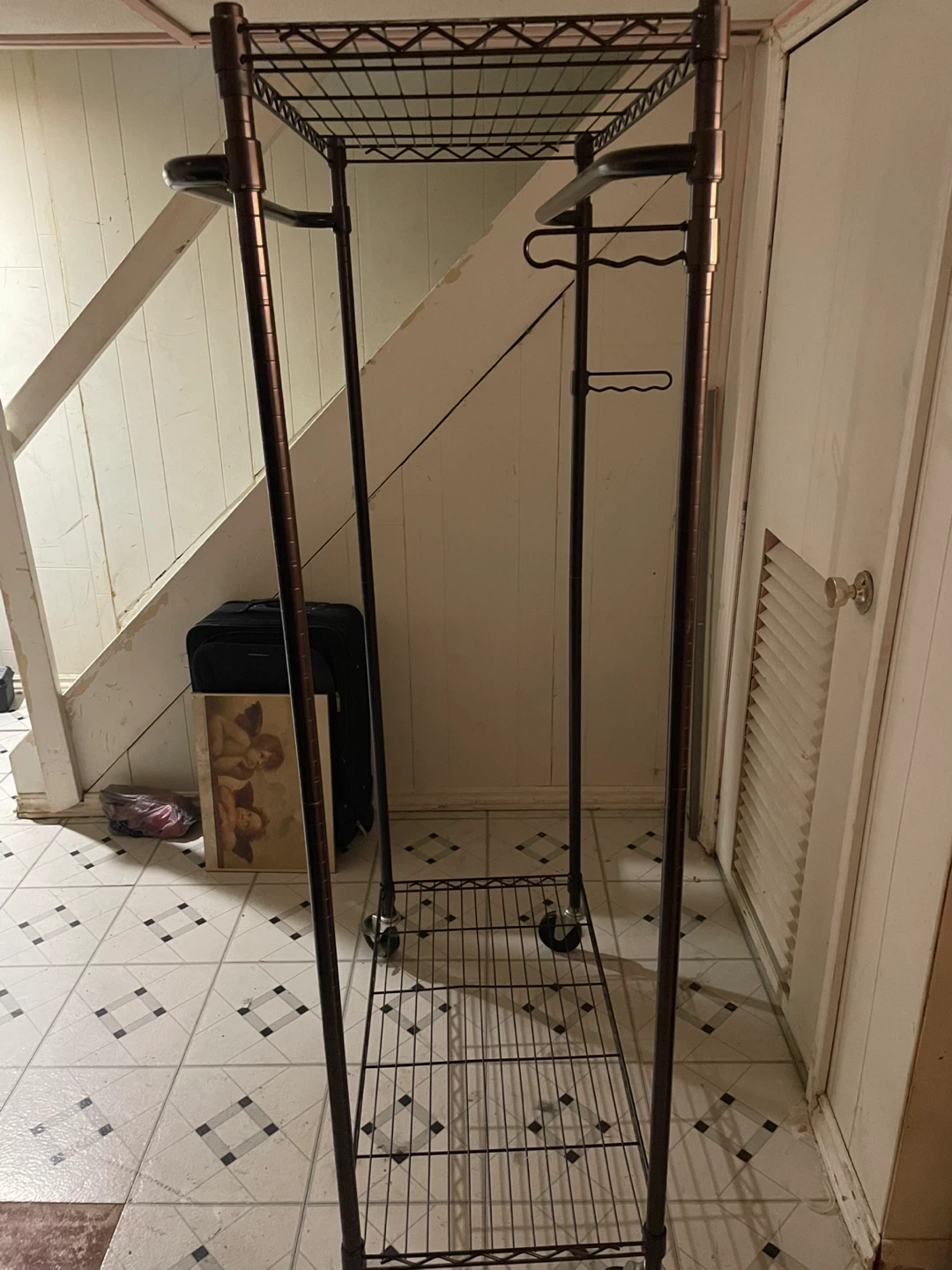 Rolling Garment Rack with Shelves - photo 2