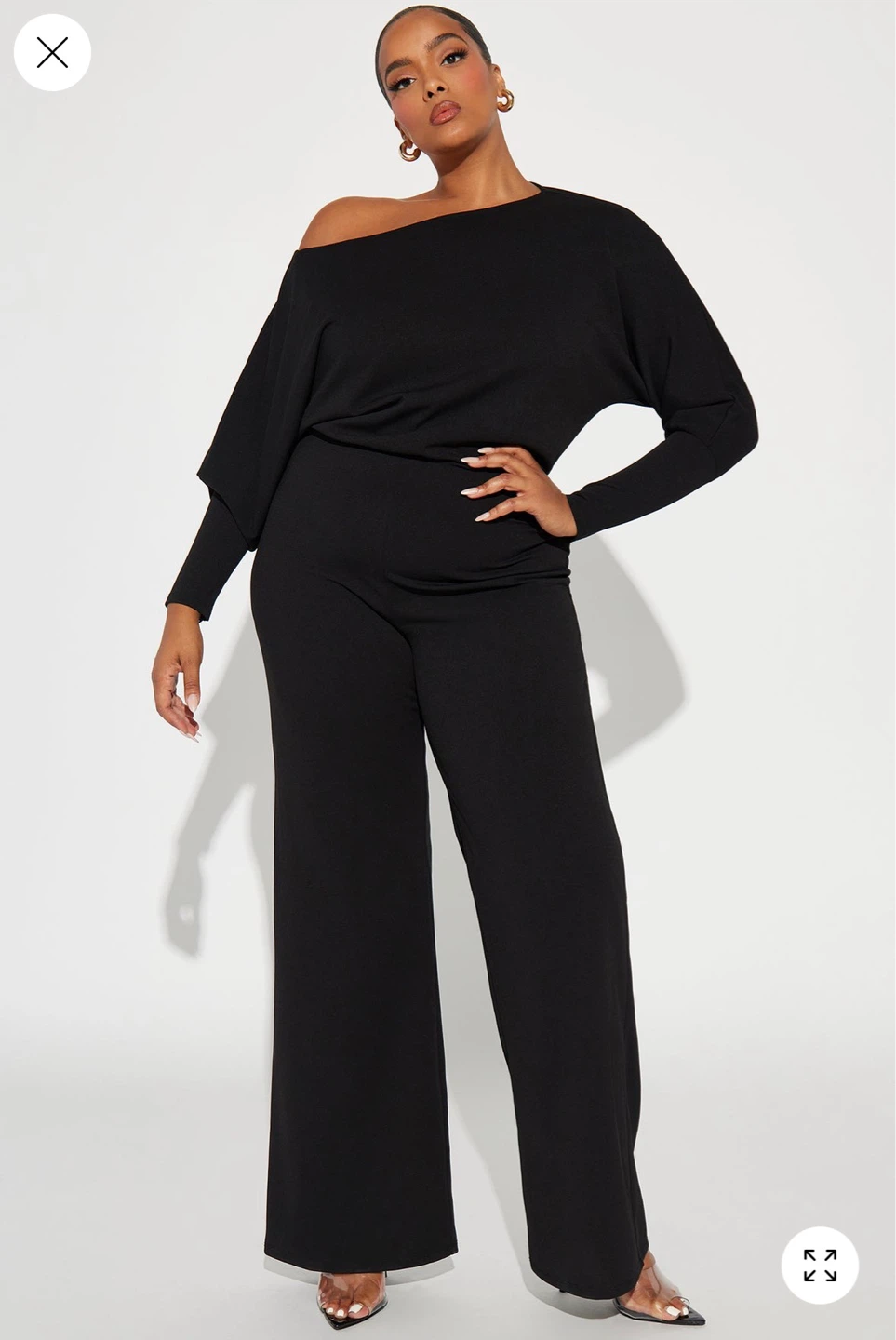 Black Off-the-Shoulder Jumpsuit - photo 2