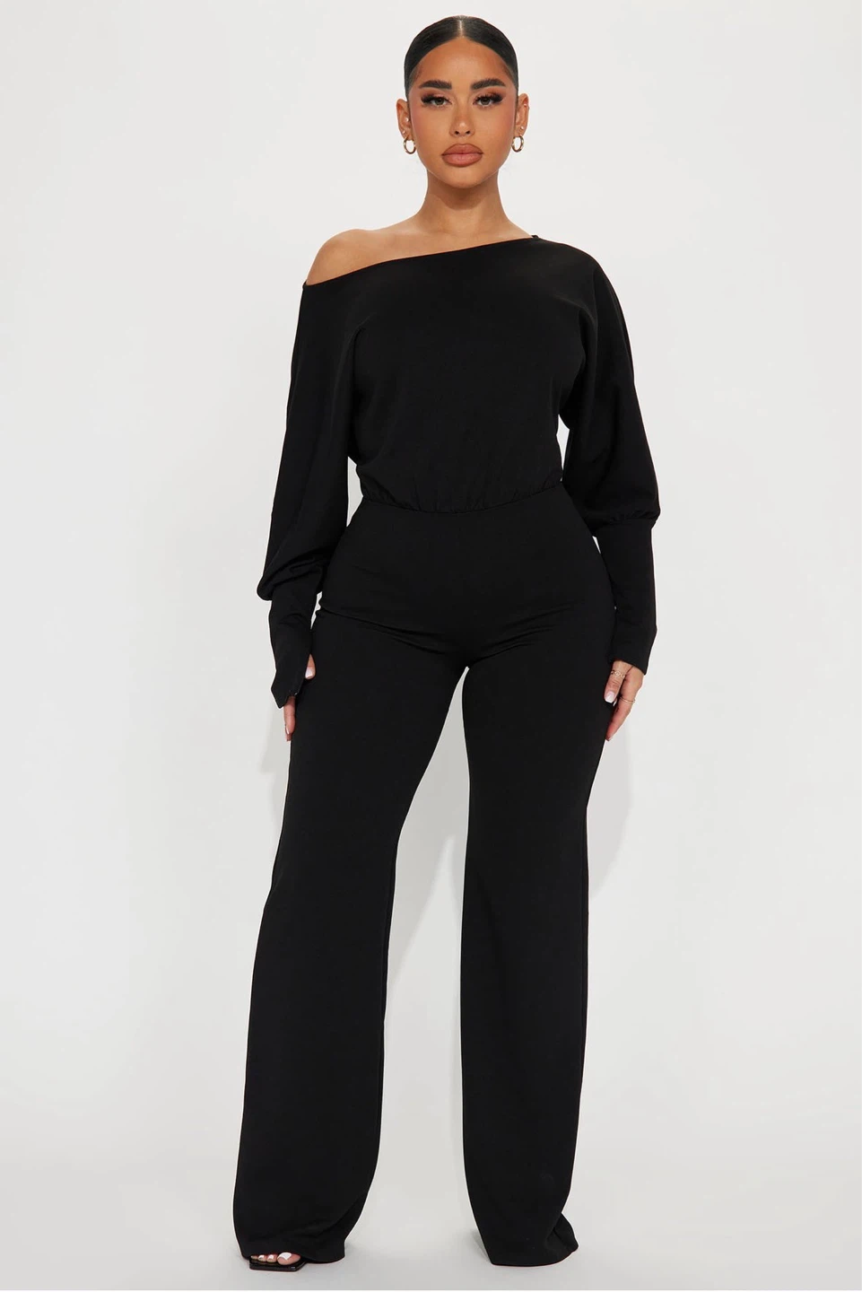 Black Off-the-Shoulder Jumpsuit