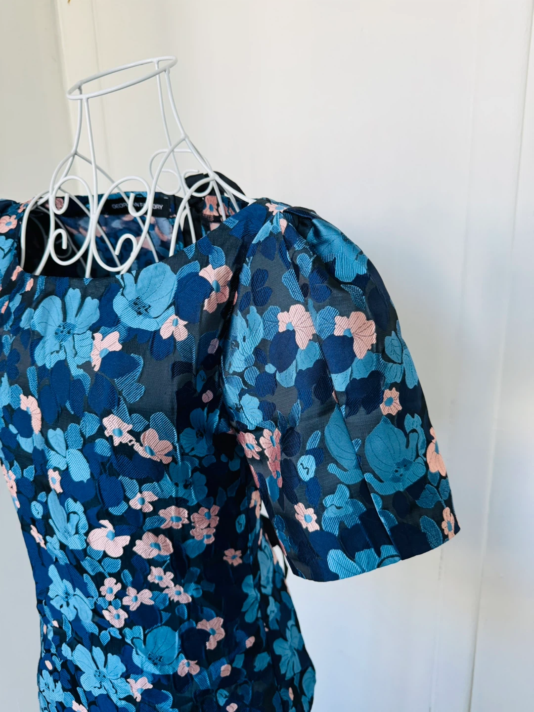 Blue Floral Puff Sleeve Top - photo 4