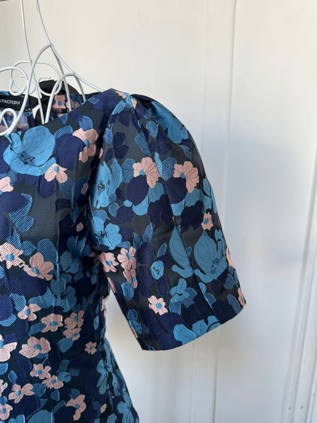 Blue Floral Puff Sleeve Top - photo 2