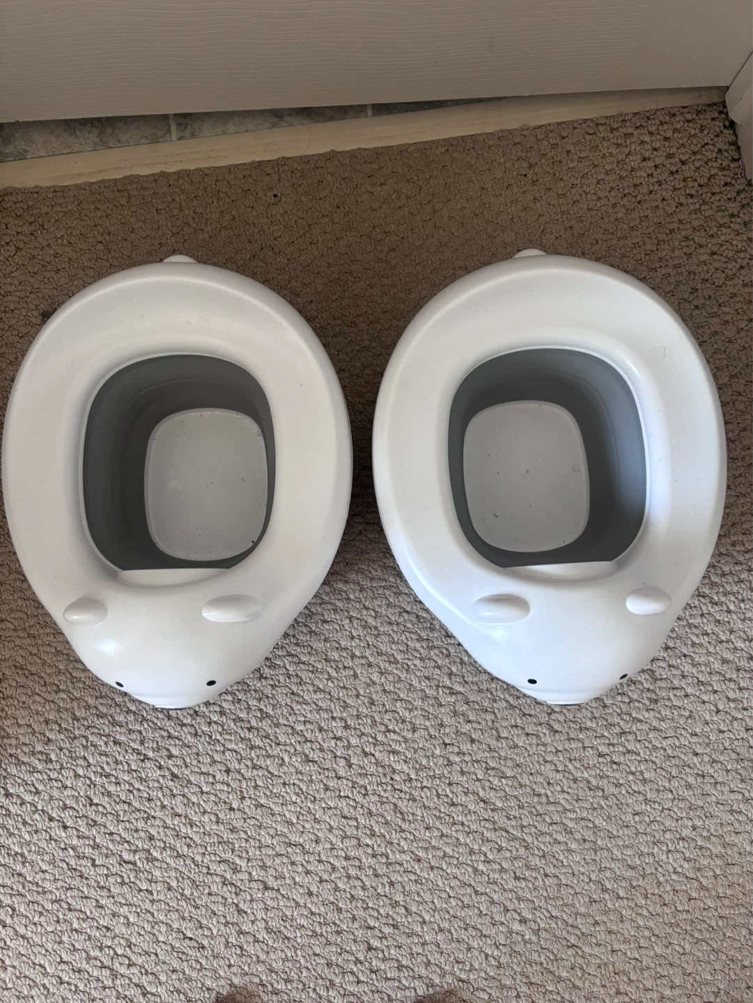 2x White Polar Bear Toddler Toilet Seats