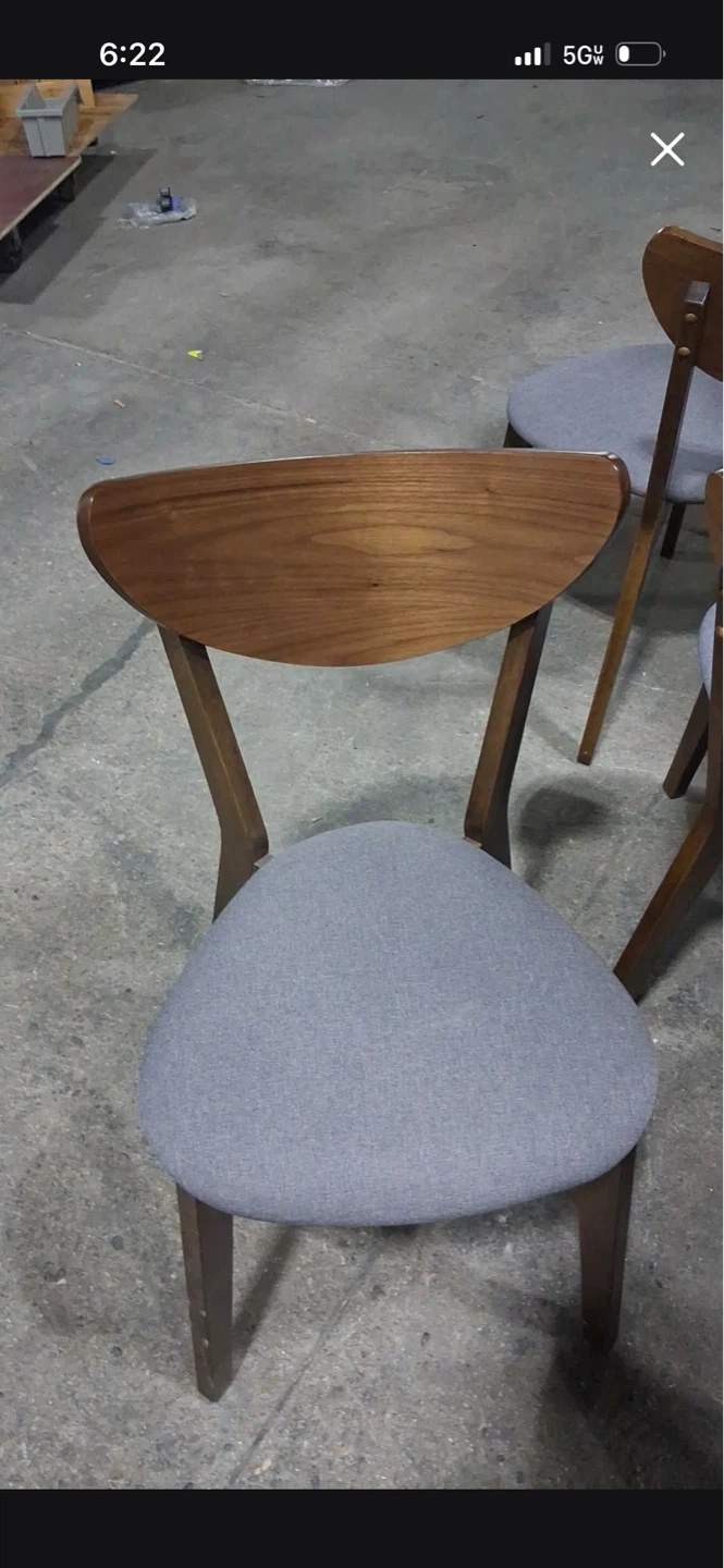 Mid-Century Modern Style Dining Chair with Walnut Finish
