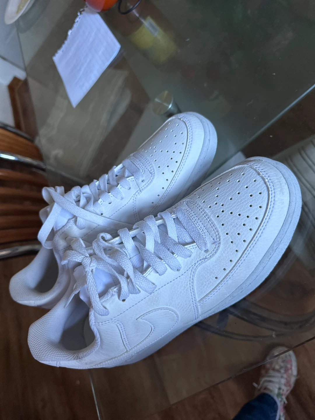 Nike Air Force 1 Low White Sneakers US 9 - photo 4