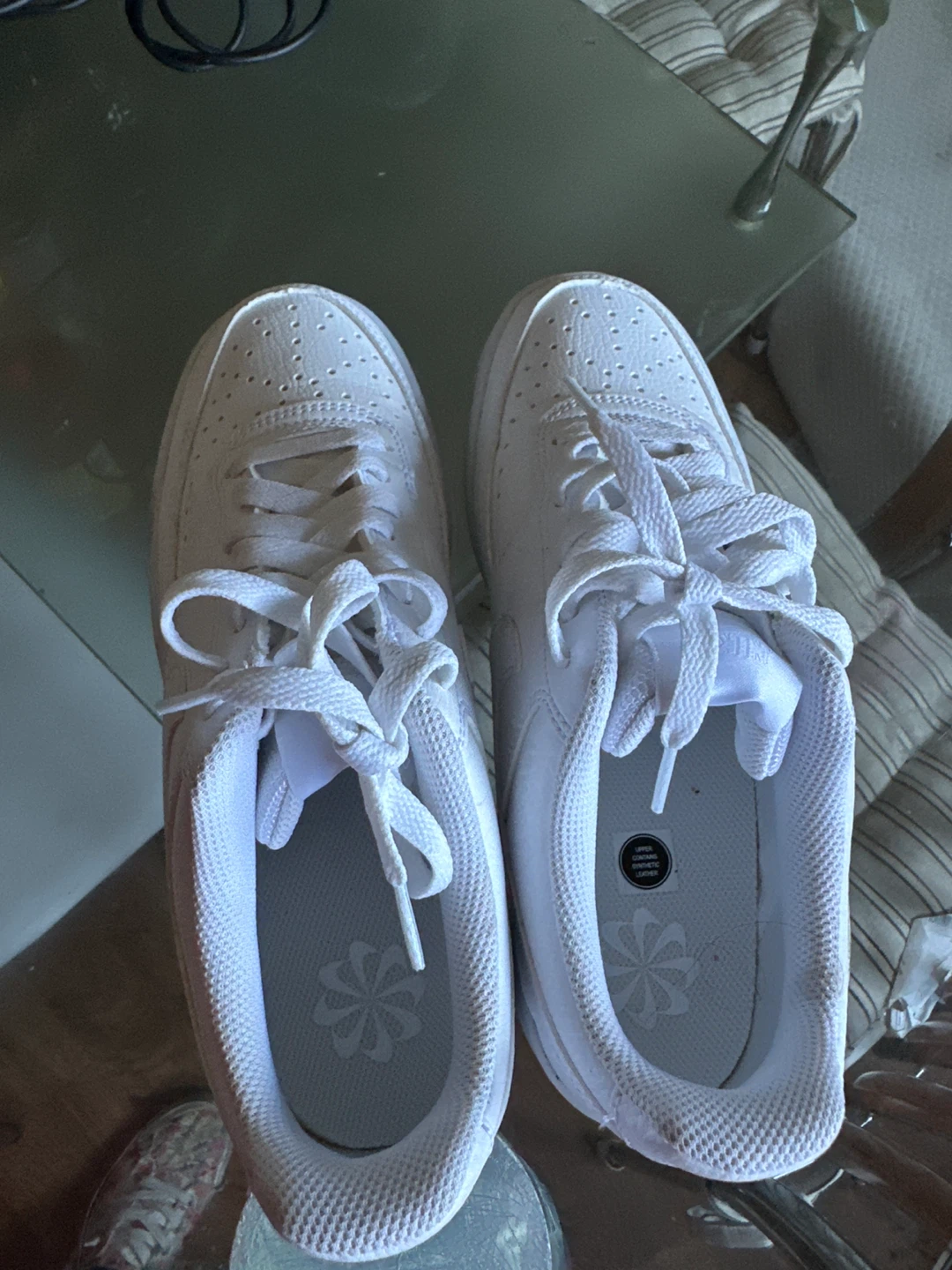 Nike Air Force 1 Low White Sneakers US 9 - photo 2