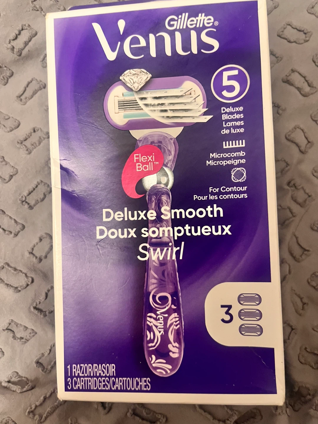 Gillette Venus Deluxe Smooth Swirl Razor with 5 Blades