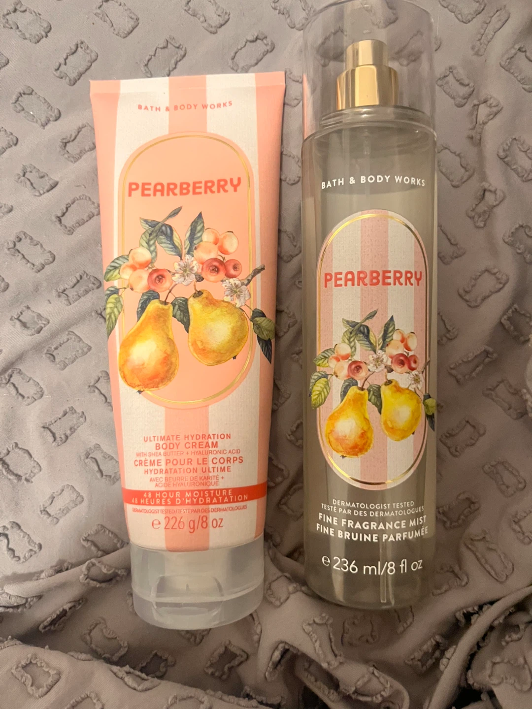 Bath & Body Works Pearberry Body Cream & Fine Fragrance Mist Set