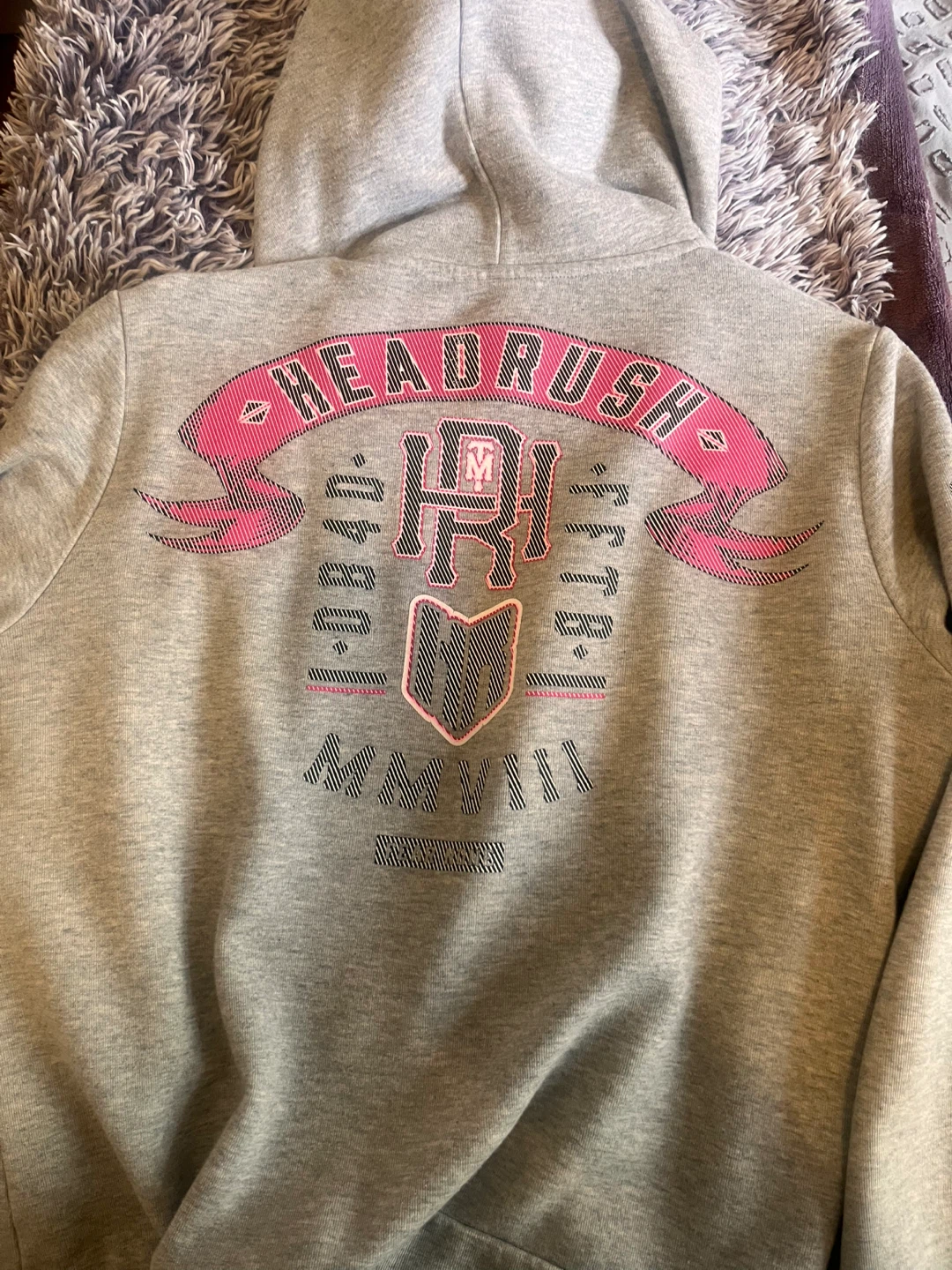 HEADRUSH Grey&Pink Tract Suit