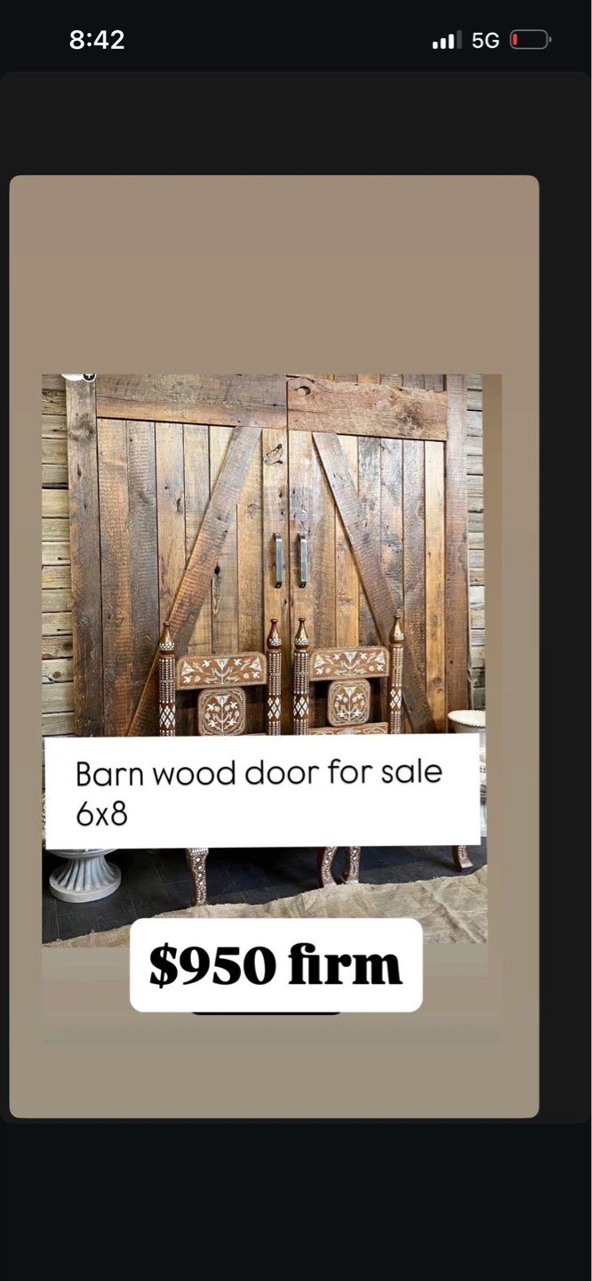 Wedding and event Barn Wood Doors 6x8
