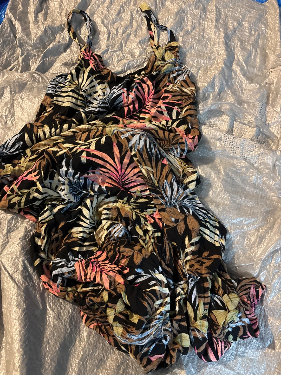 NWOT Hurley Women's Tropical Print Spaghetti Strap Dress M/M