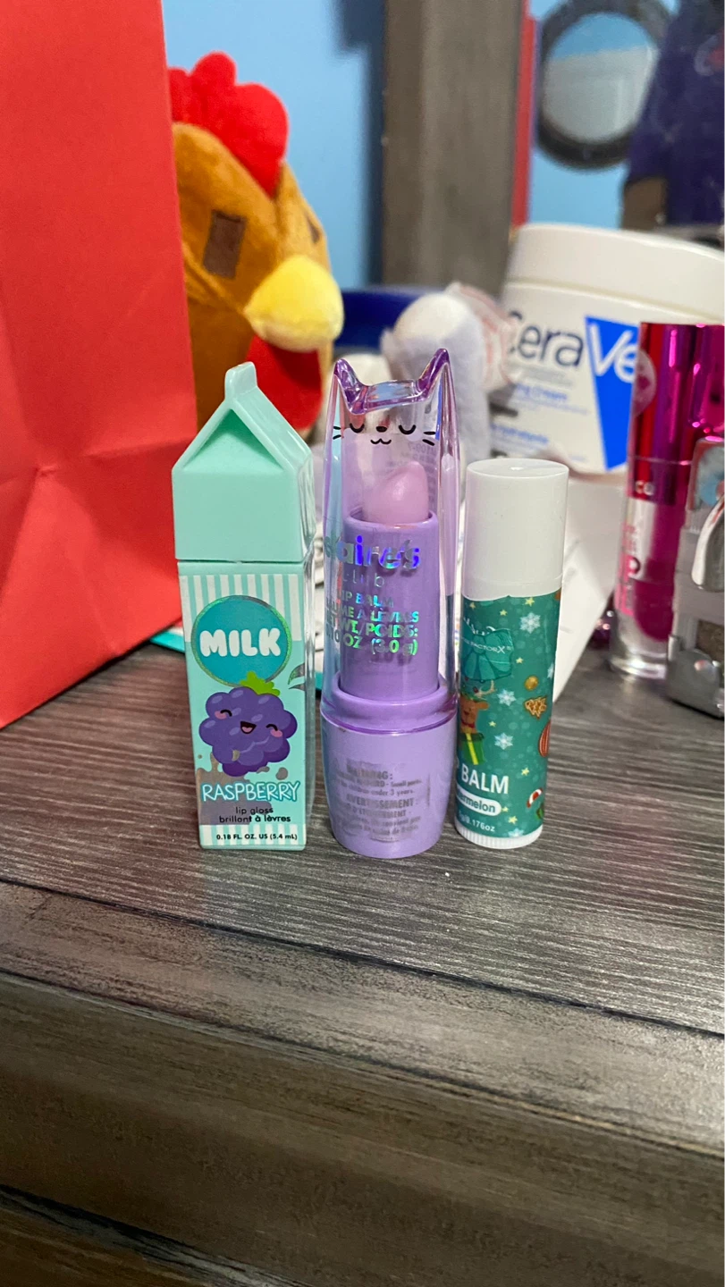 Claire's Raspberry Milk Lip Gloss & Watermelon Balm