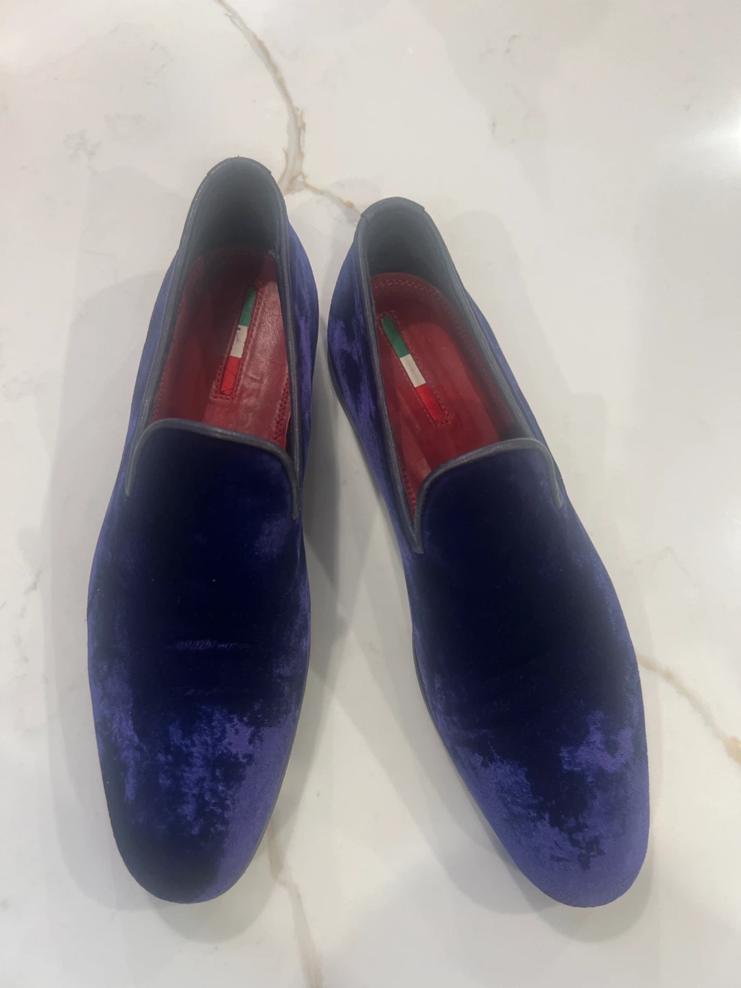Men's Purple Velvet Loafer Shoes
