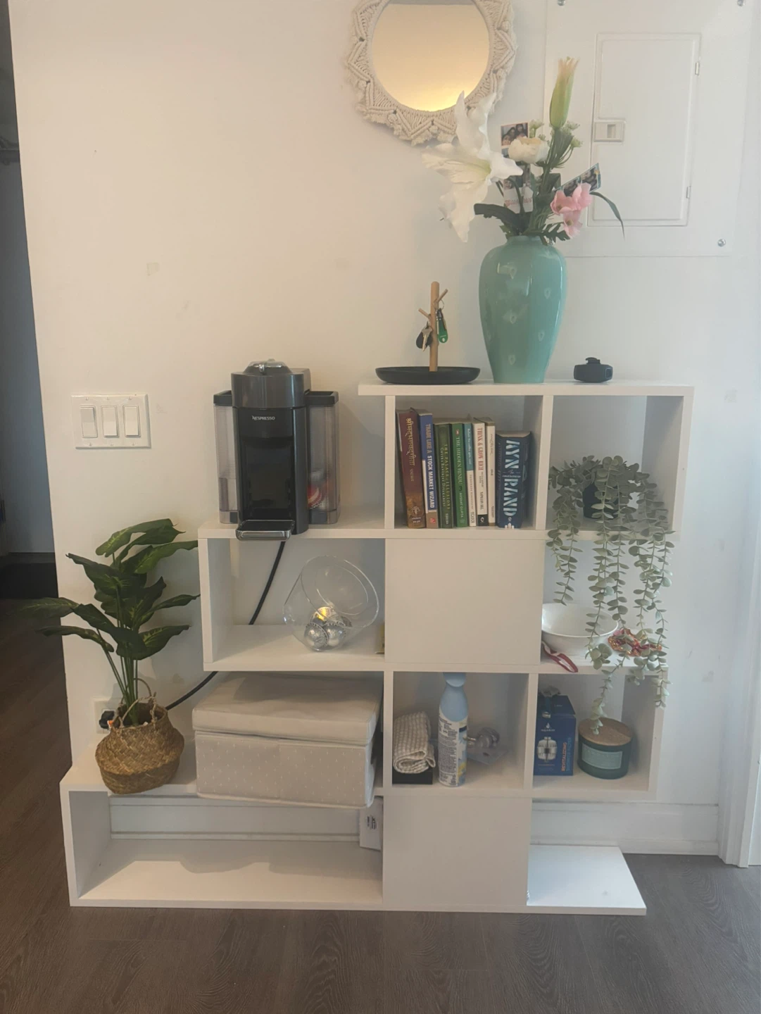 White shelf