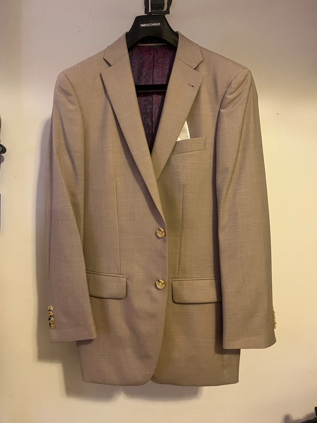 Indochino Men's Tan Suit - Blazer and Pants
