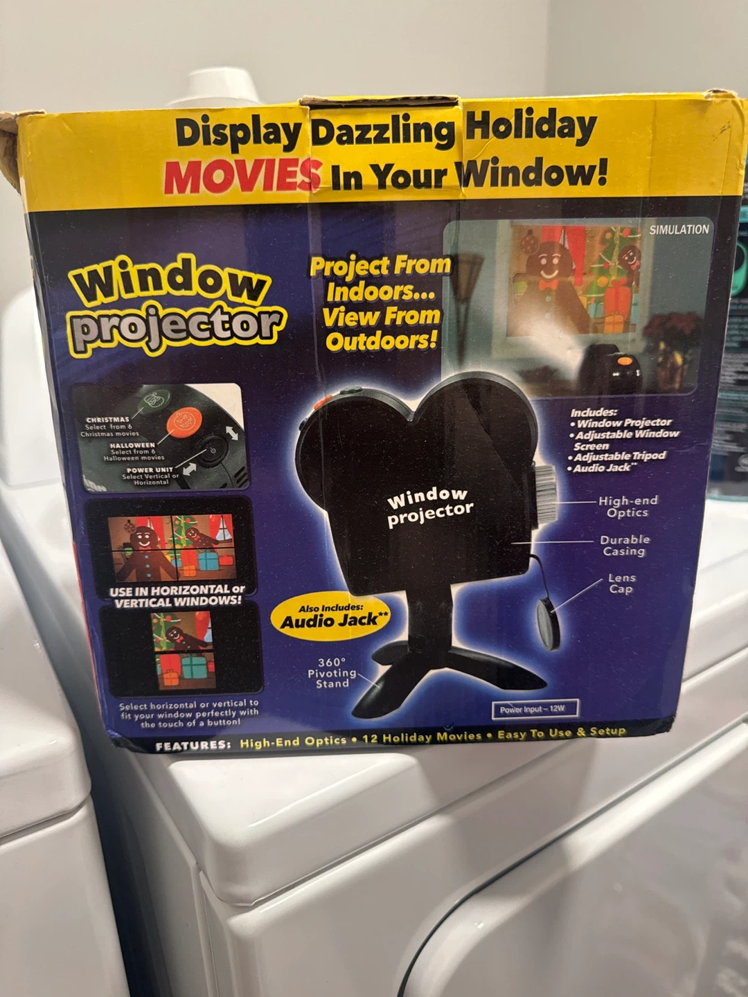 Holiday Window Projector with 12 Movies