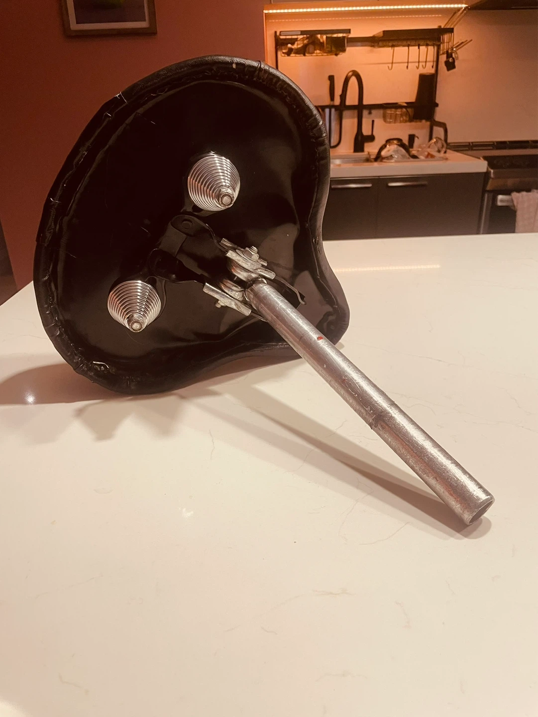 Black Cruiser Bicycle Seat with Springs - photo 2