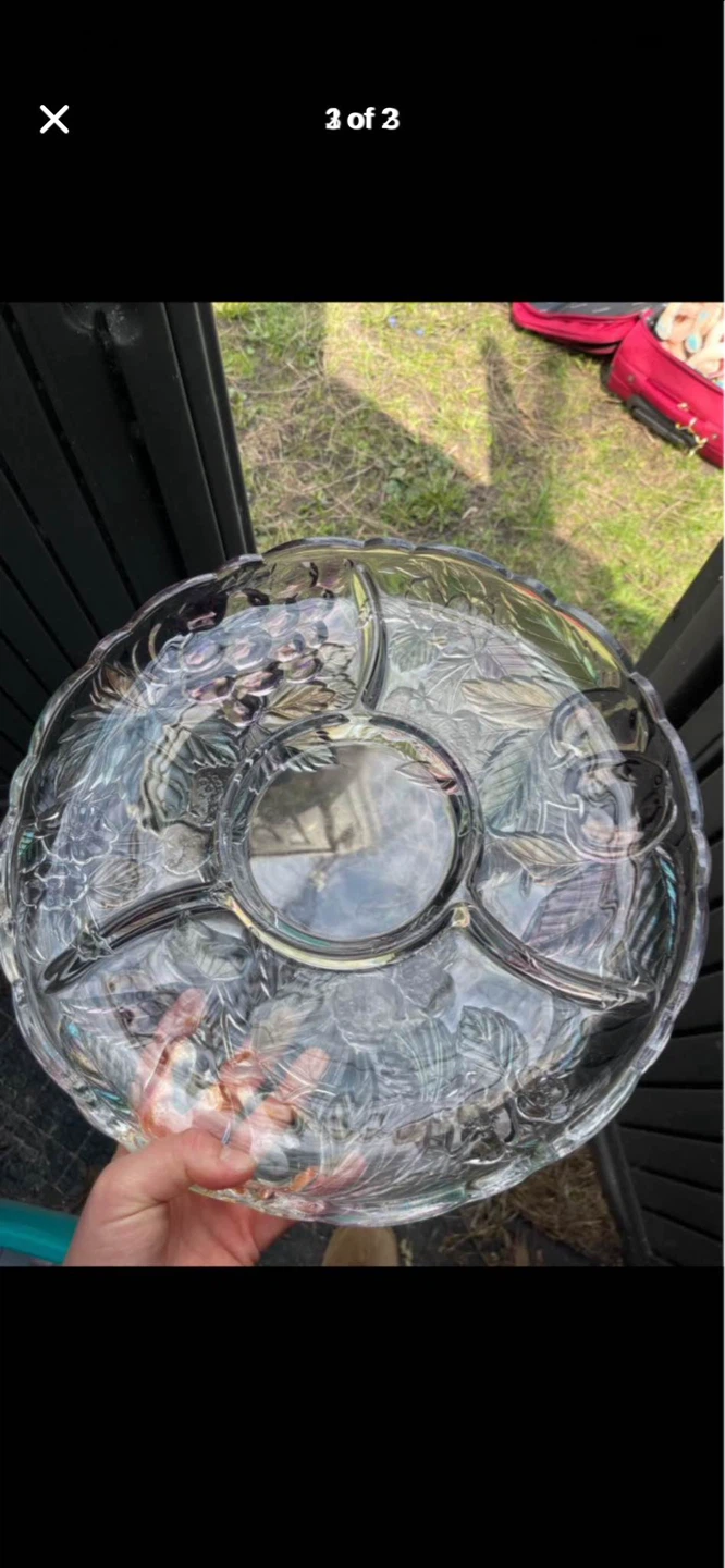 Glass Divided Serving Platter