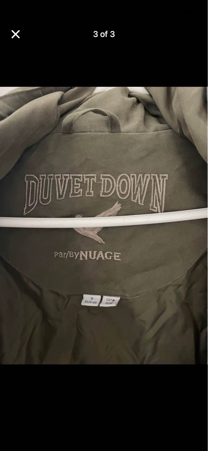 Par/By Nuage Duvet Down Puffer Coat - Olive Green - photo 2