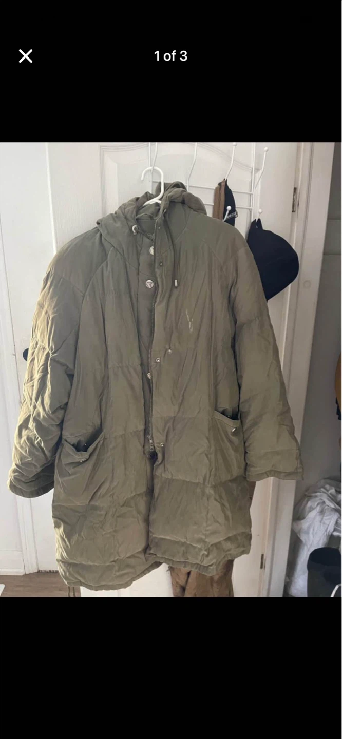 Par/By Nuage Duvet Down Puffer Coat - Olive Green - photo 3