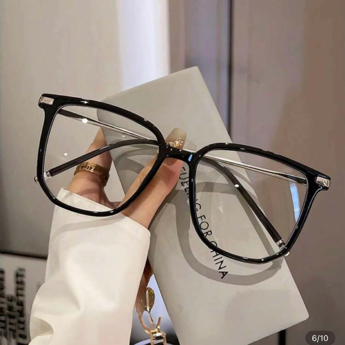 Black Square Frame Eyeglasses