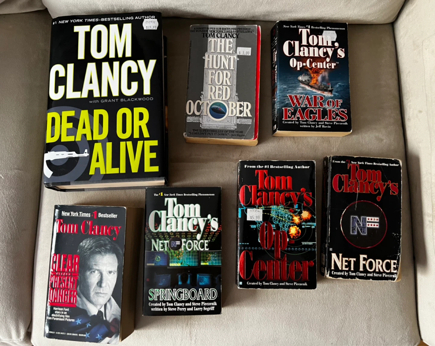 Lot of 7 Tom Clancy Books