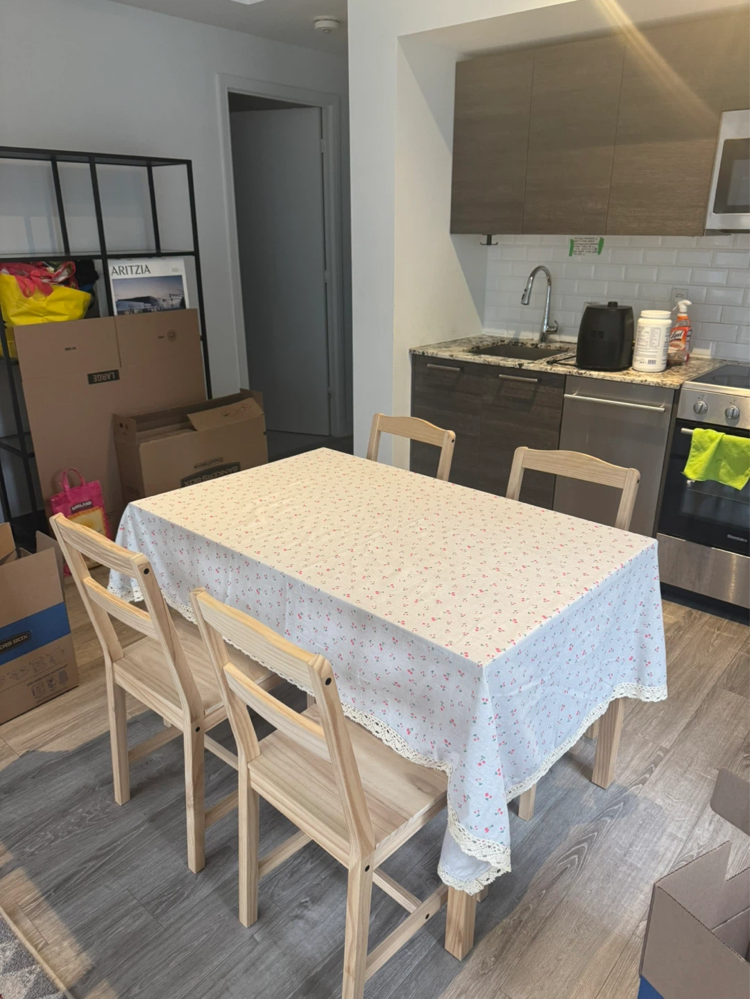 IKEA Wooden Dining Table with 4 Chairs - photo 2