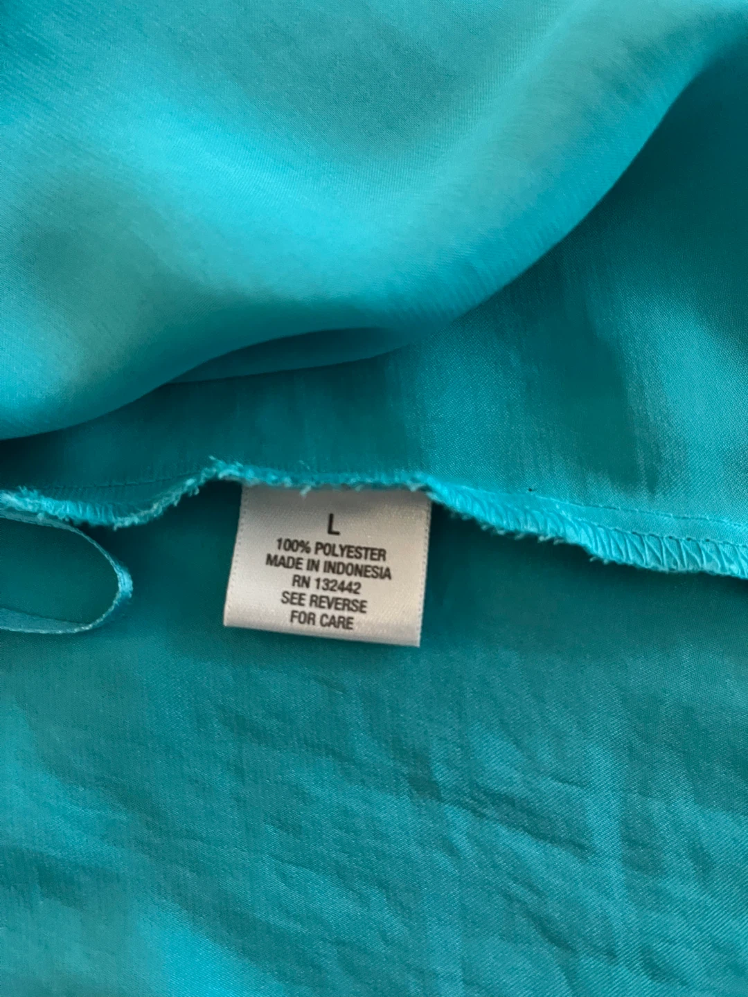 Teal  Sleeve Blouse - Size L - photo 4