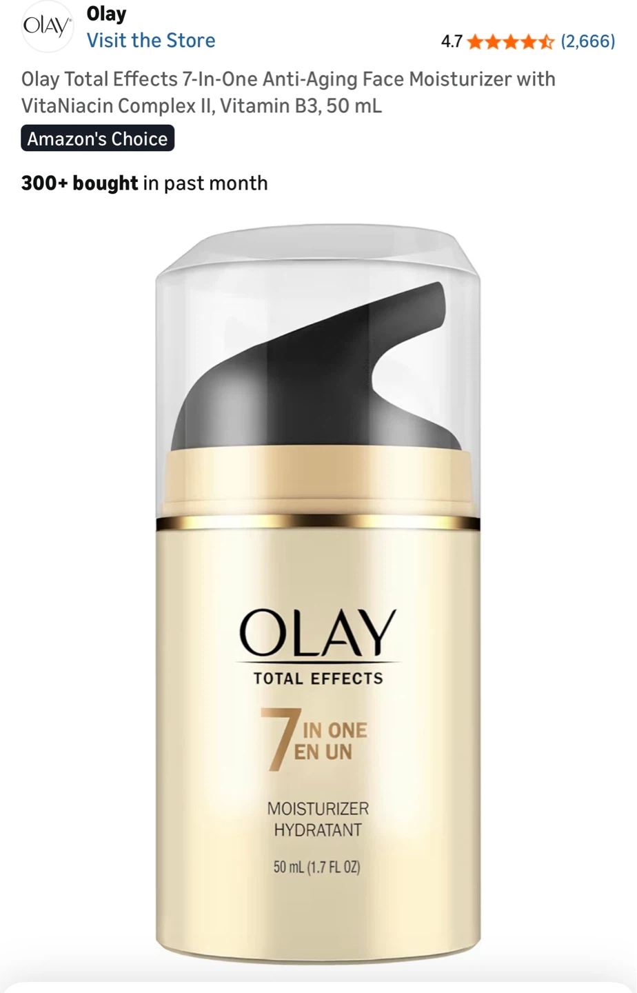 Olay Total Effects 7-In-One Anti-Aging Face Moisturizer 50 mL