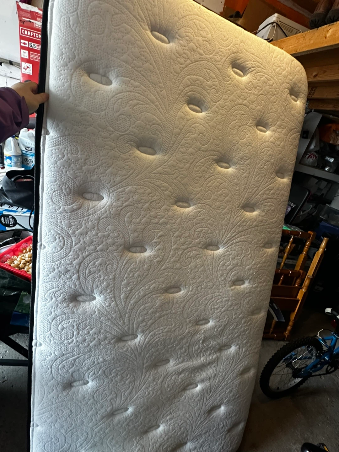 White Queen Size Mattress with Black Trim - photo 2