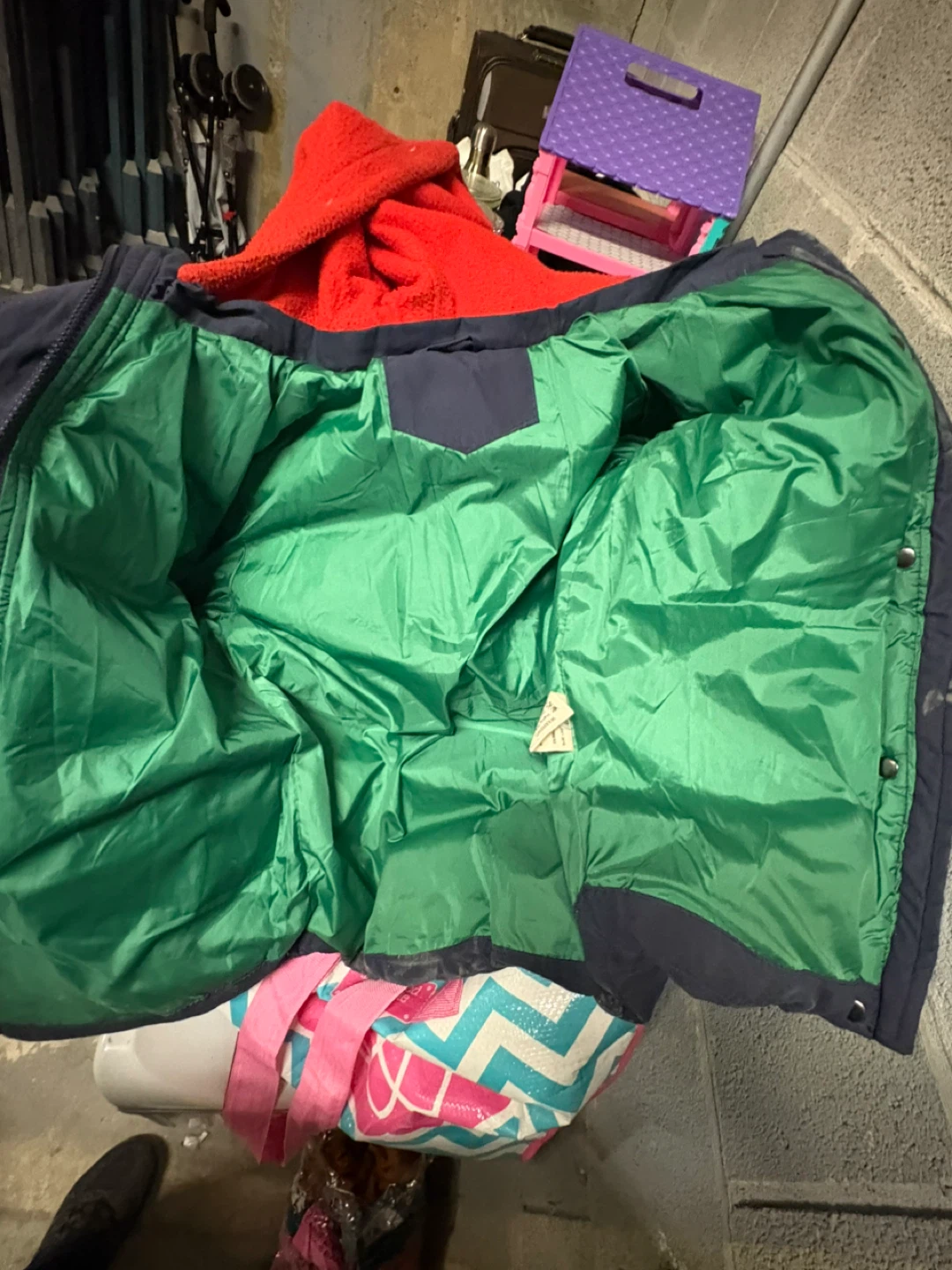 Kids Red Snowsuit with Fur Hood - photo 3