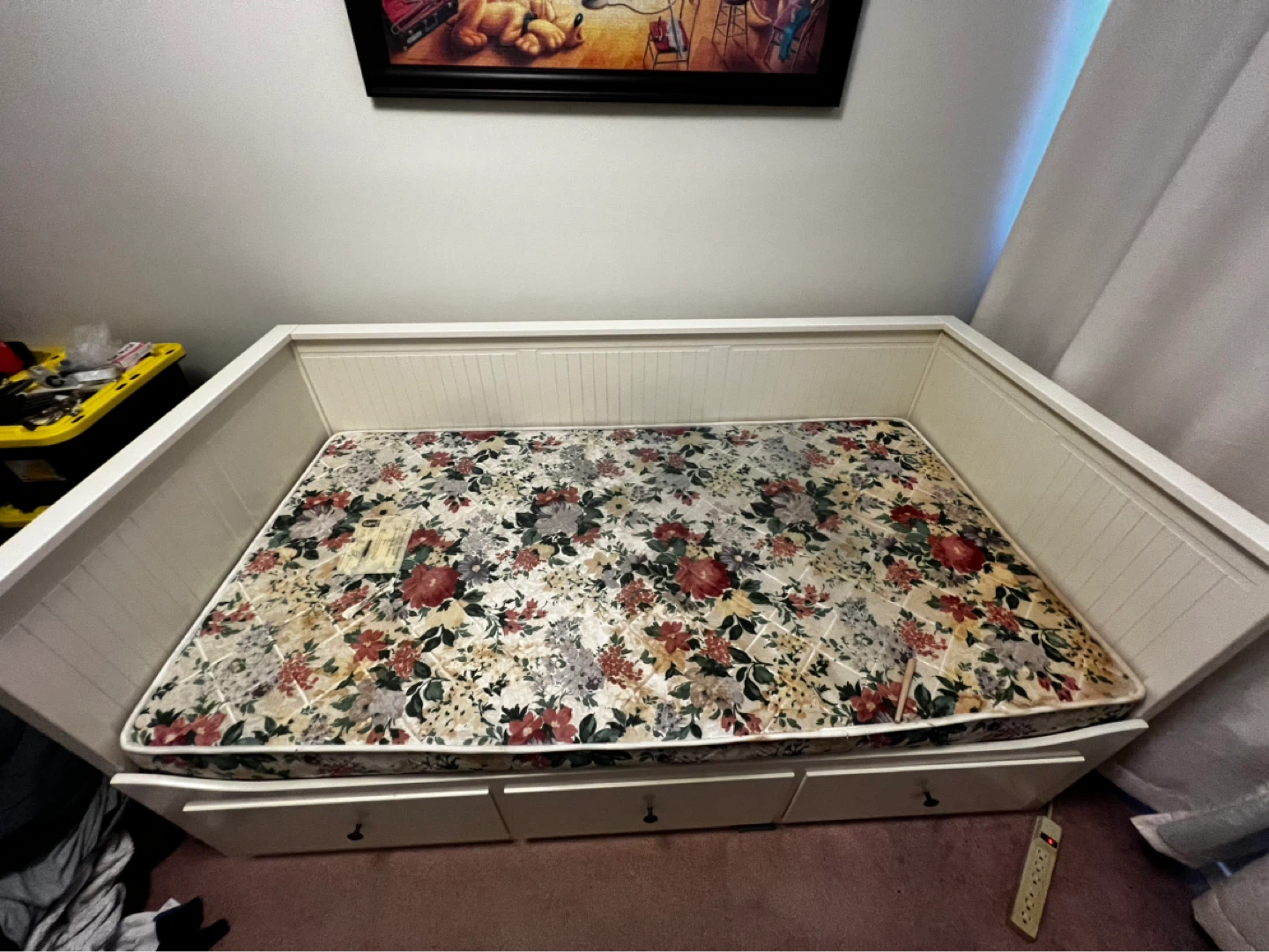 IKEA HEMNES Daybed Frame with 3 Drawers, White, Twin