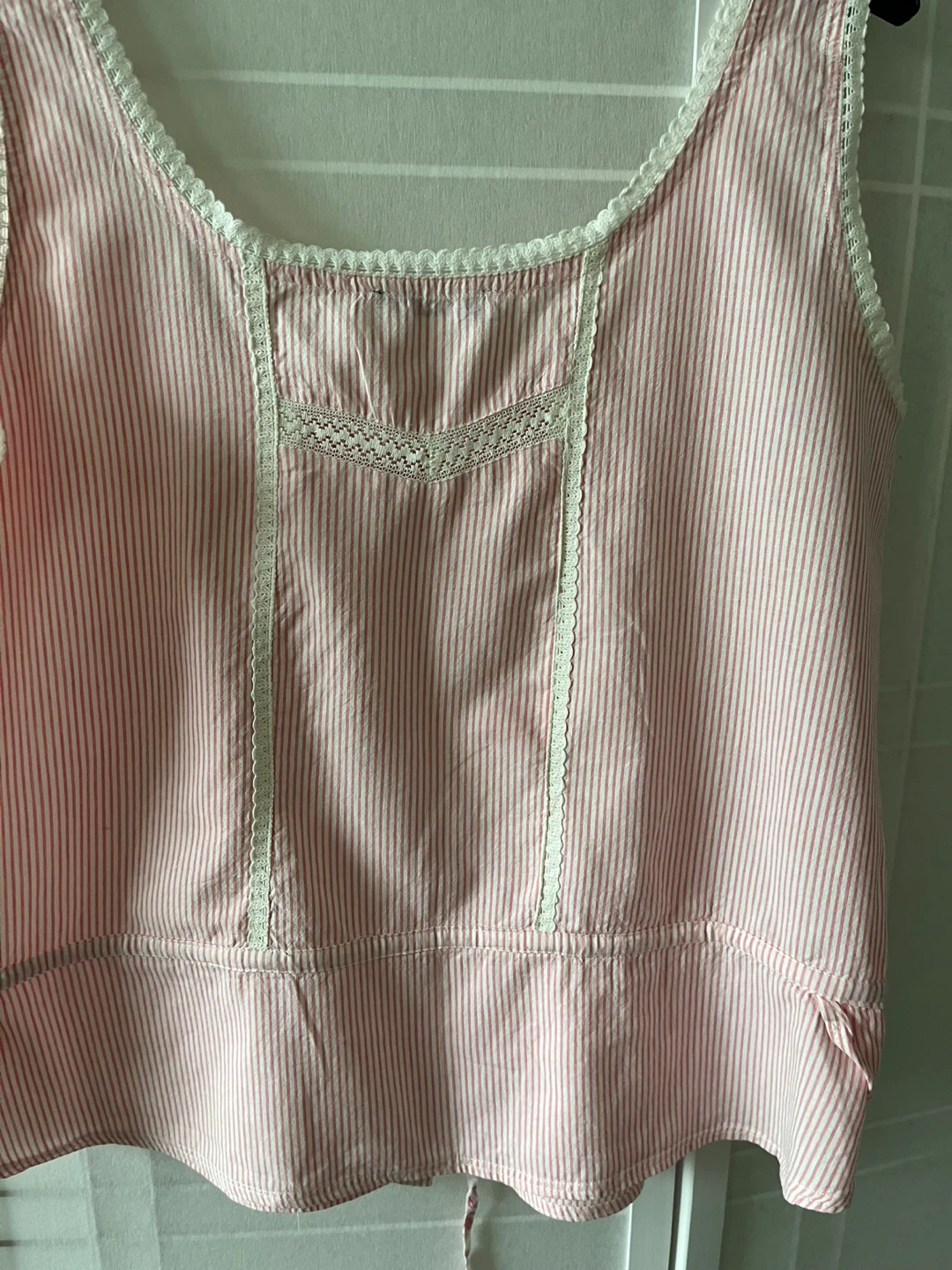 Pink Striped Cotton Tank Top XL/TG - photo 2
