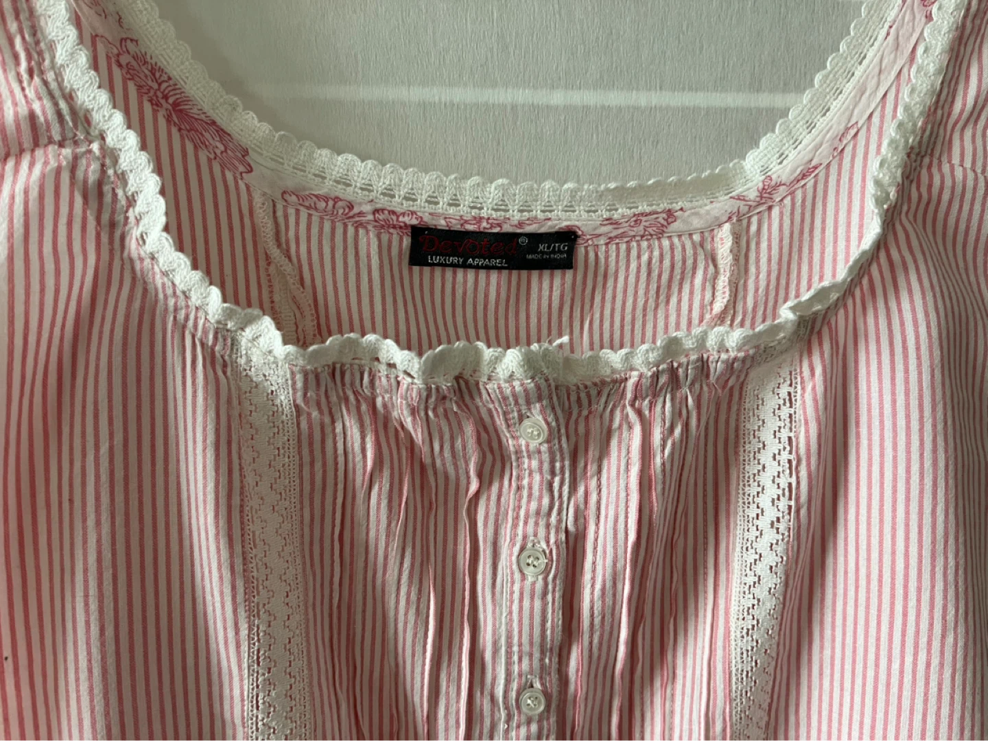 Pink Striped Cotton Tank Top XL/TG - photo 3