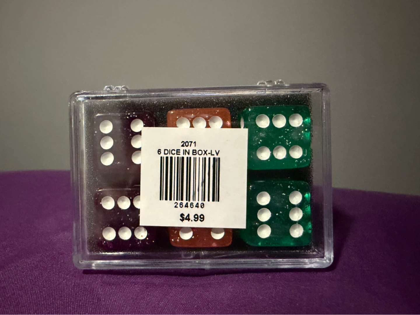 6 Dice Set in Box - Las Vegas Themed - photo 2