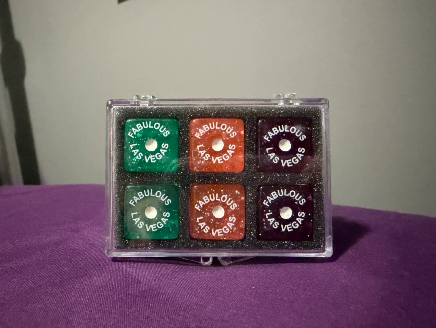 6 Dice Set in Box - Las Vegas Themed