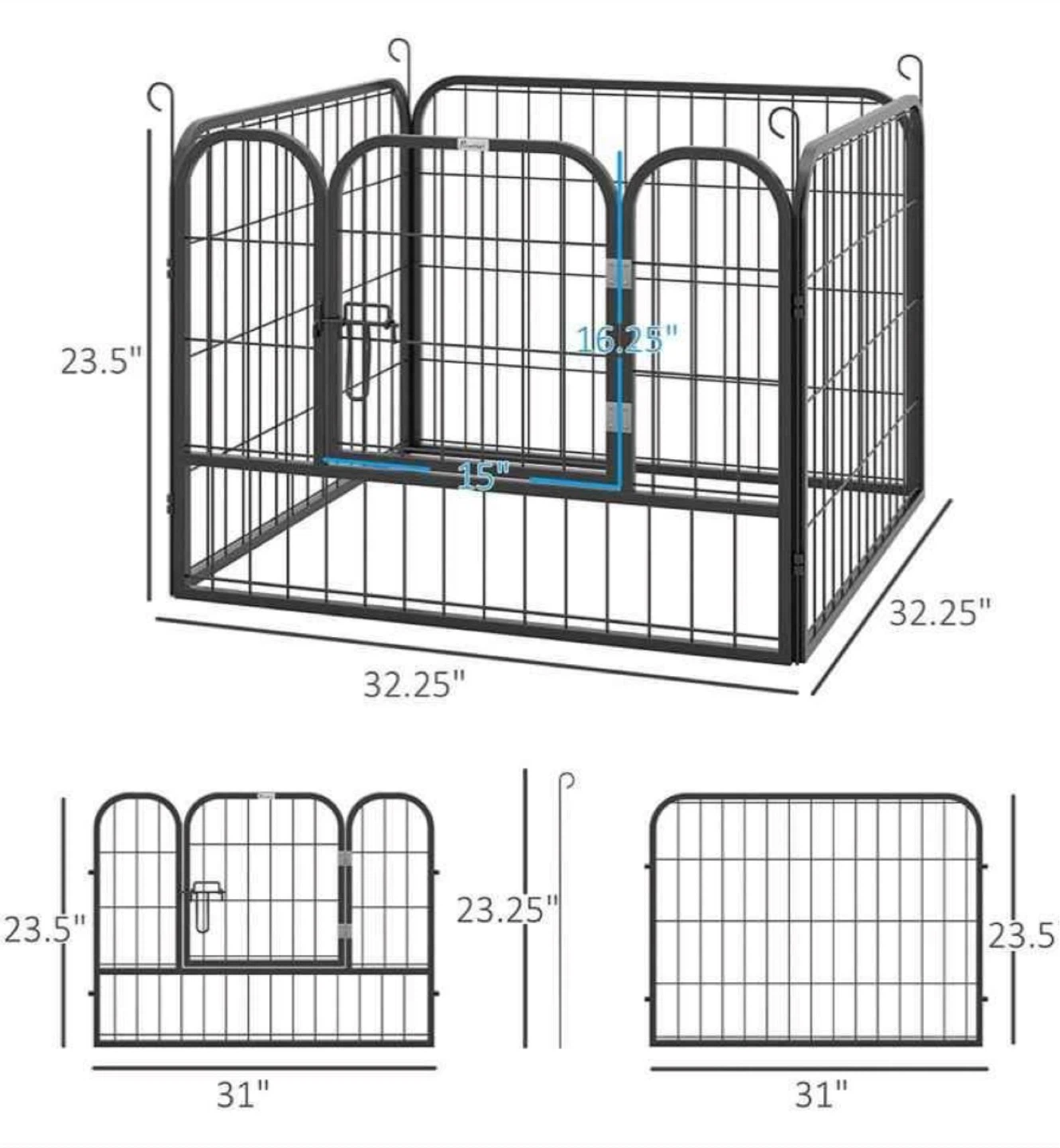 8 Panel Dog Playpen Exercise Pen - photo 2