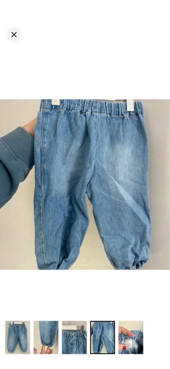 H&M Baby Denim Jogger Pants - 9-12 Months - photo 4