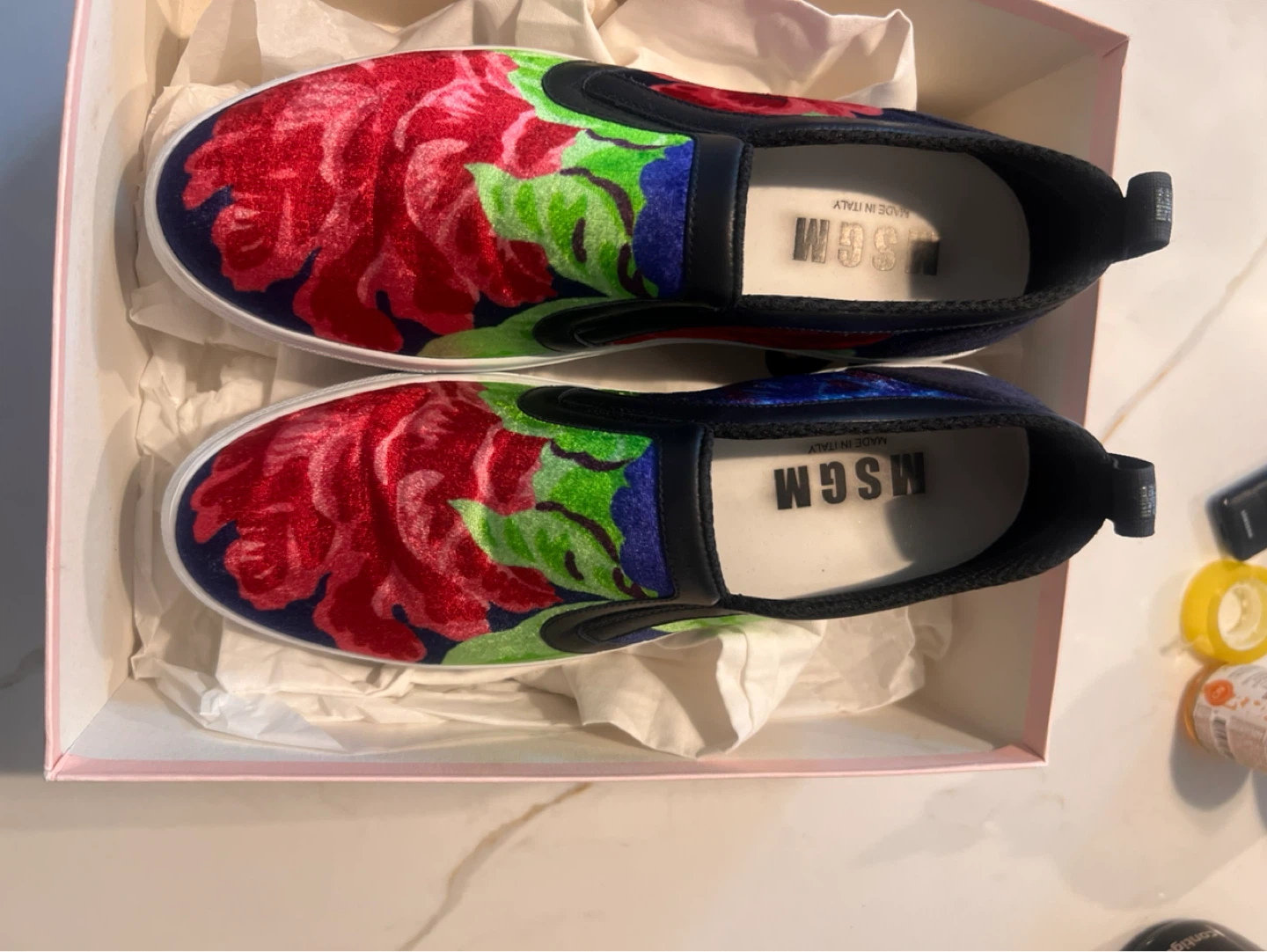 MSGMSlip-On Shoes - Floral Velvet - photo 5