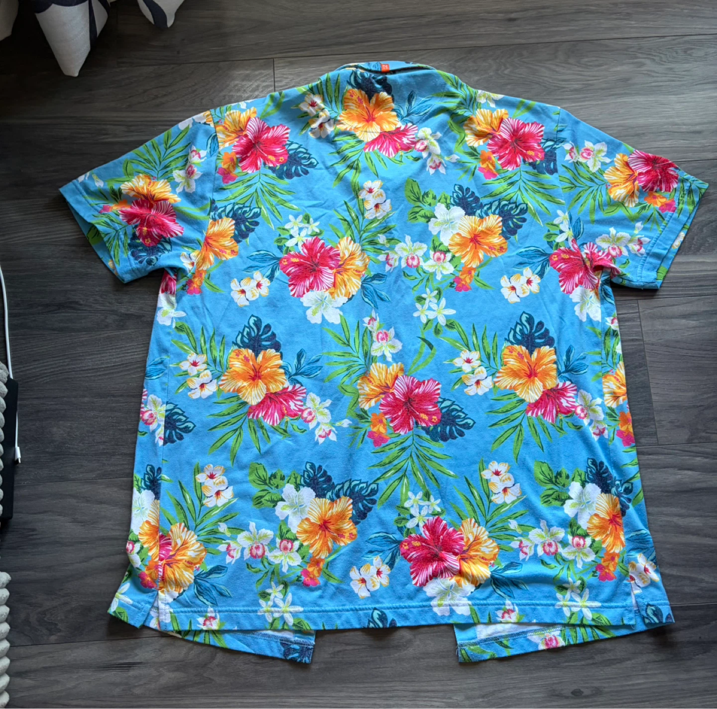 Hawaiian Shirt - Blue Floral - Size XL - photo 2