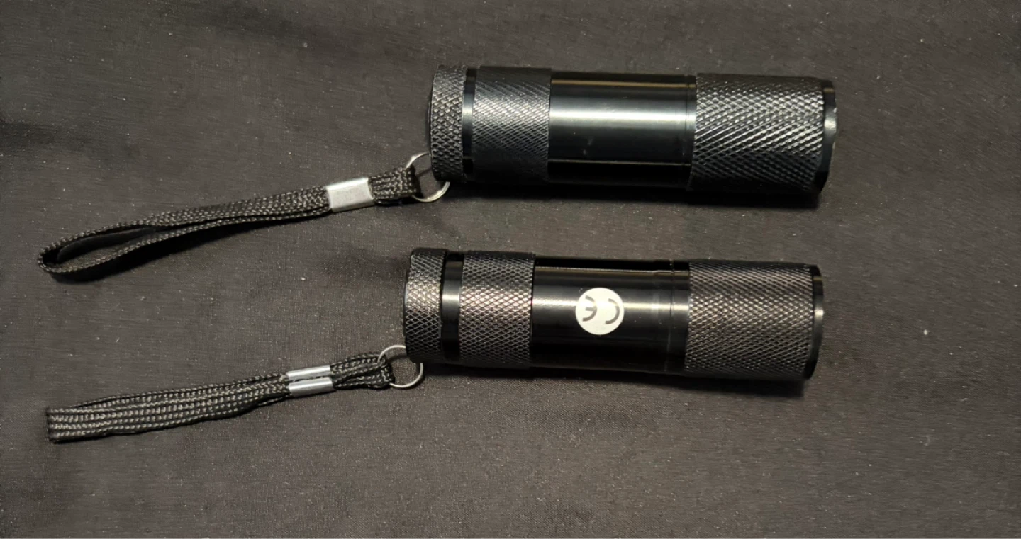 Two Black LED Mini Flashlights with Lanyards - photo 2