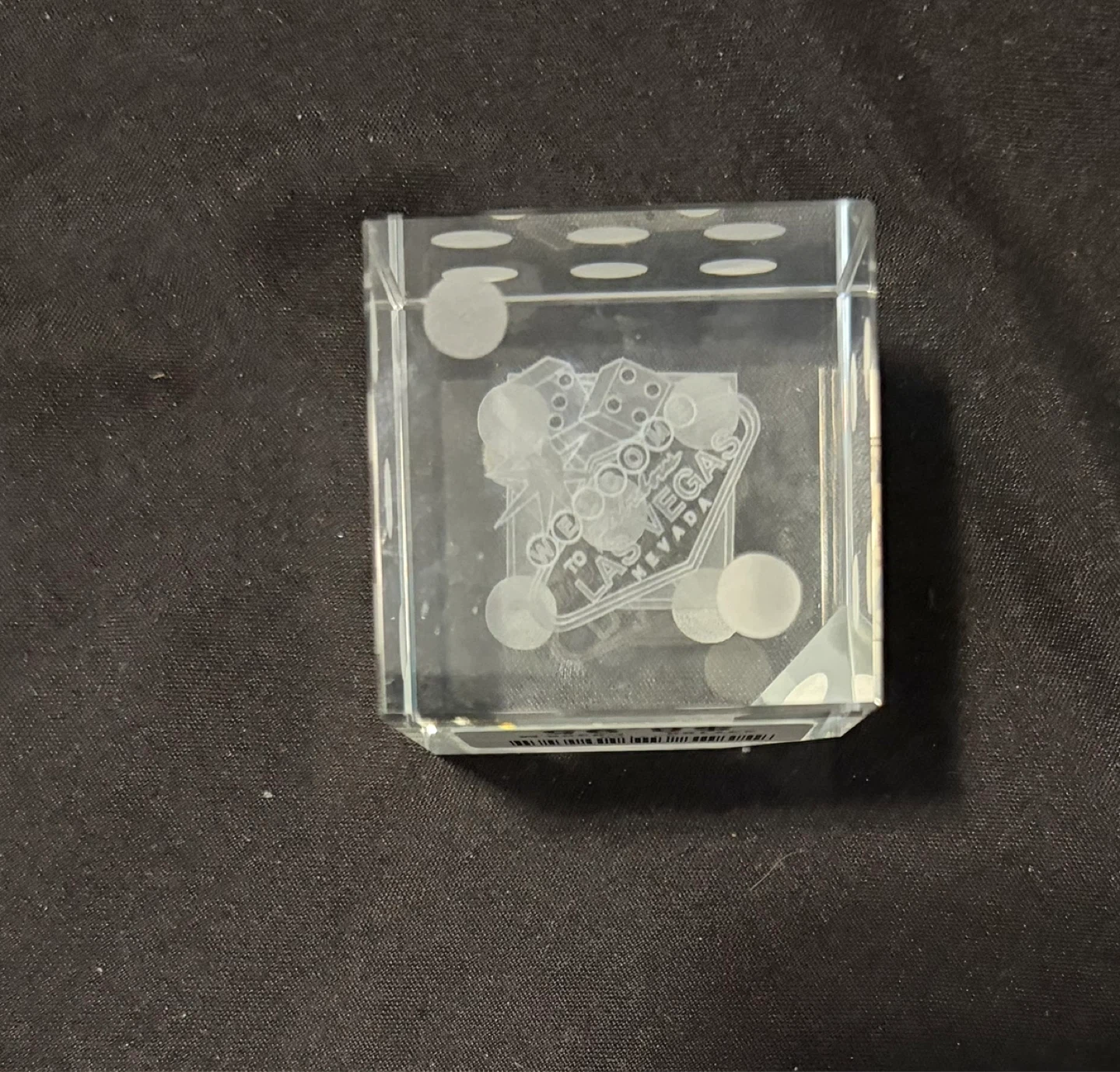Crystal Dice Glass - Las Vegas Souvenir