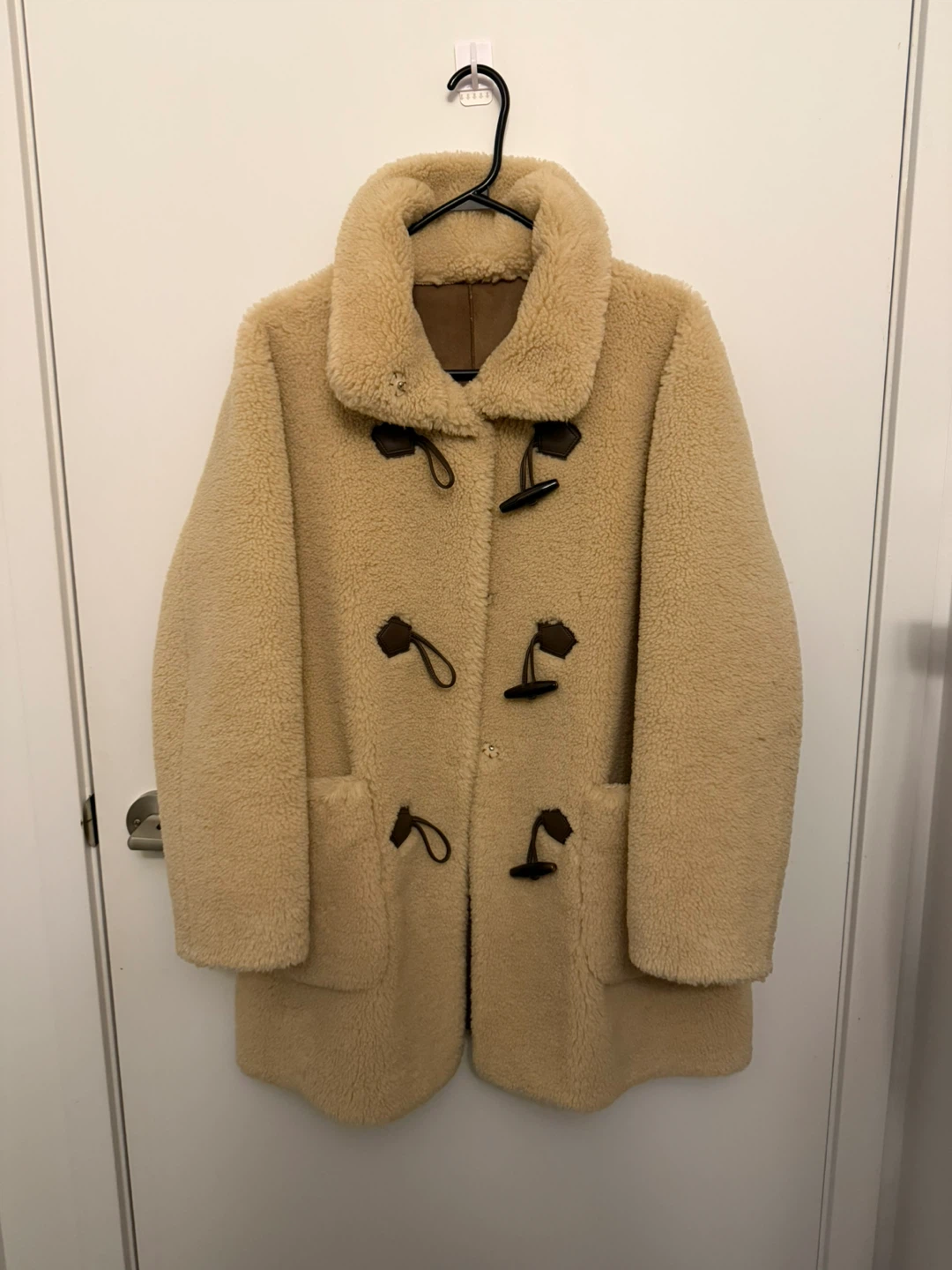 Tan Fuzzy Duffle Coat