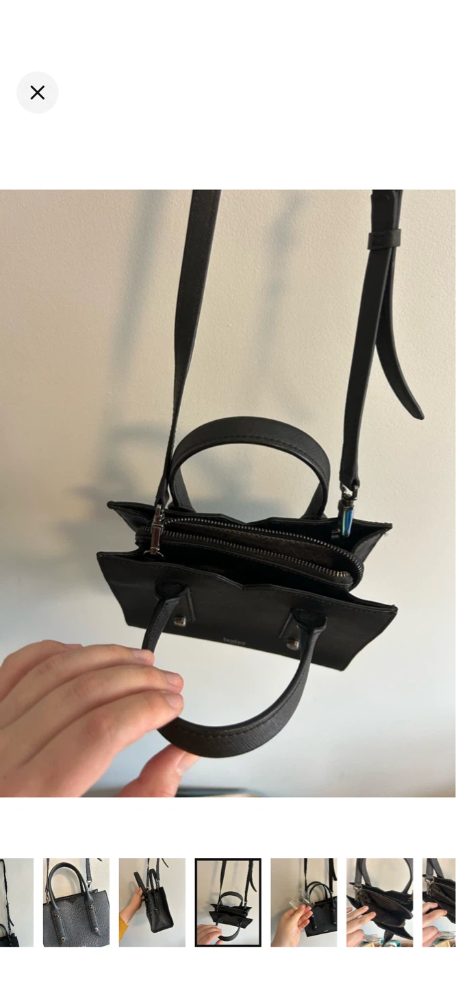 Black Leather Tote Bag by Bolker - photo 5